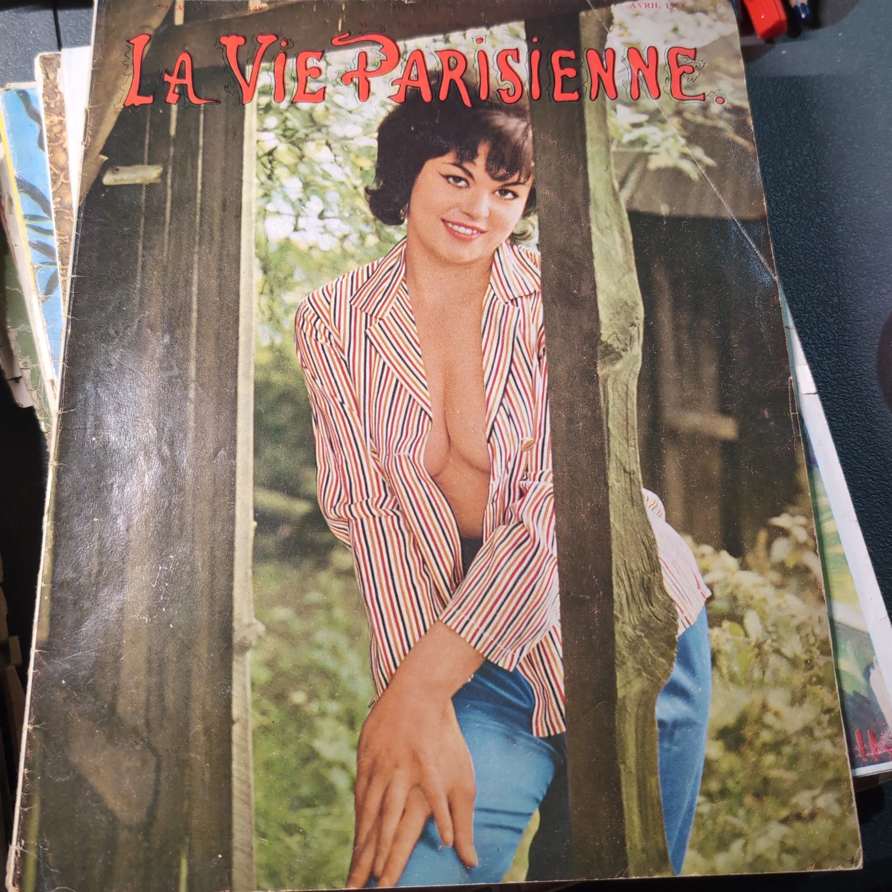 Product image for French La Vie Parisienne Magazine April 1963