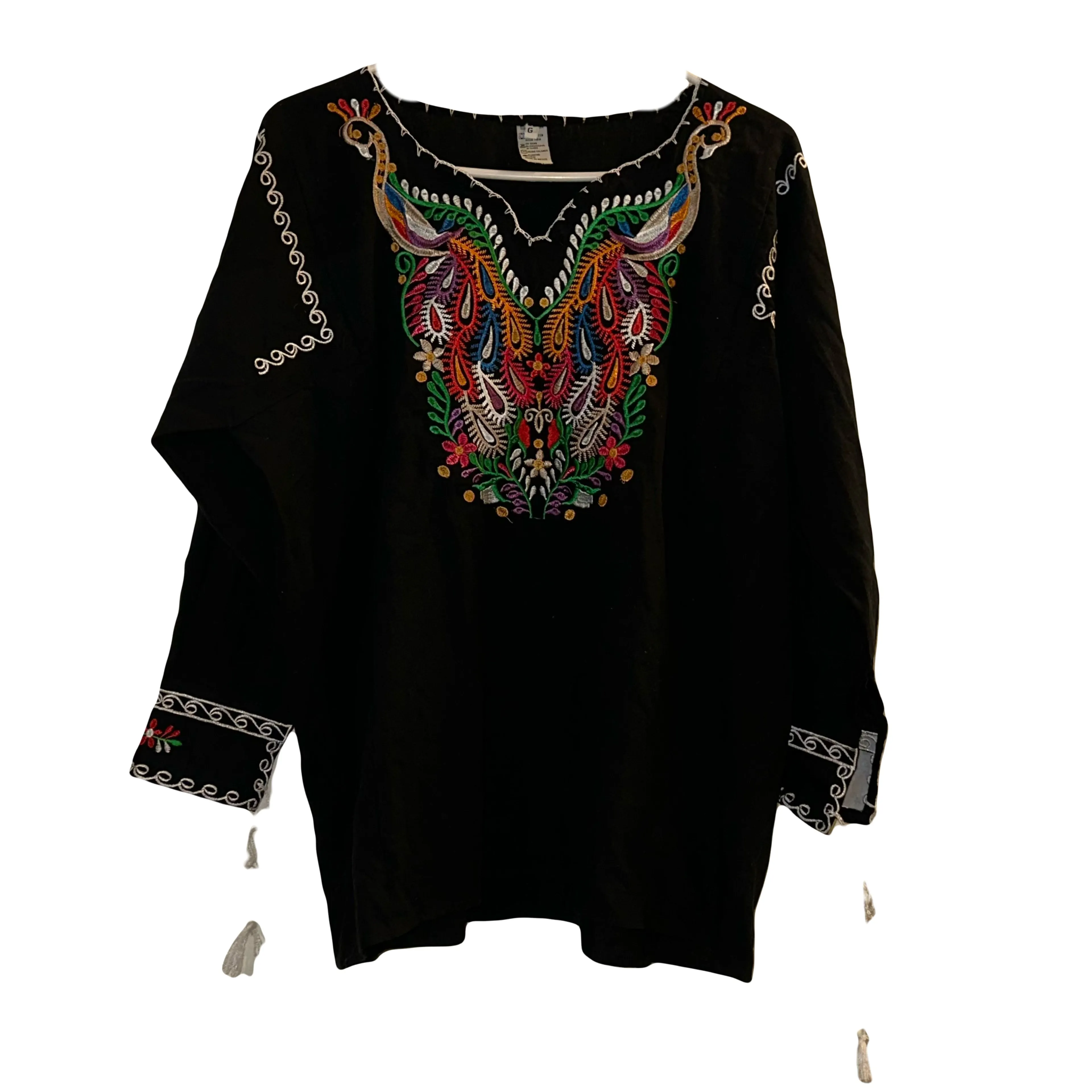 Product image for Long Sleeve Traditional indigenous inspired embroidered Shirt