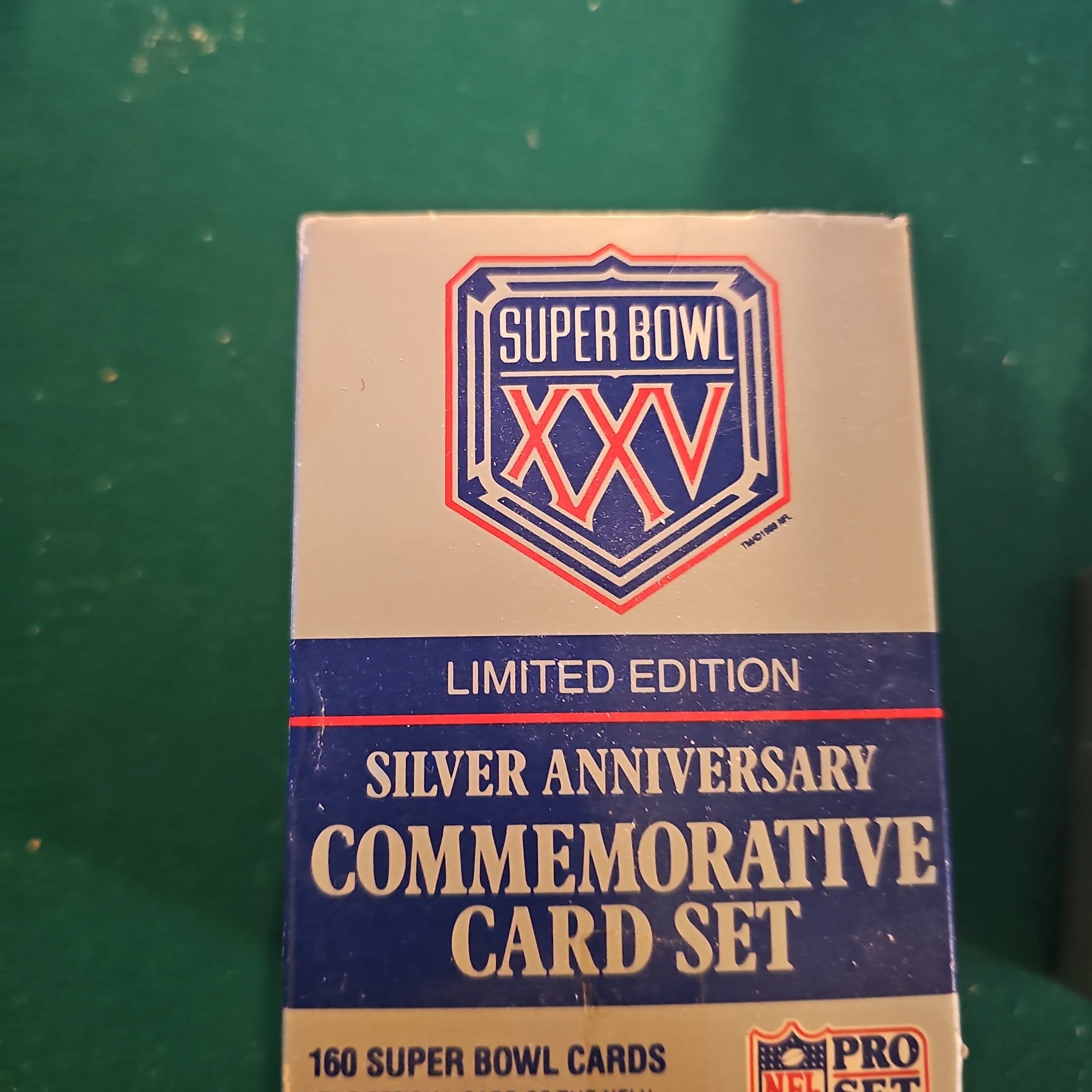 super bowl xxv limited edition silver anniversary commemorative card set 1990 NFL PRO SET Super Bowl 25 XXV Limited Edition Silver Anniversary –  Shuga Records main image 1