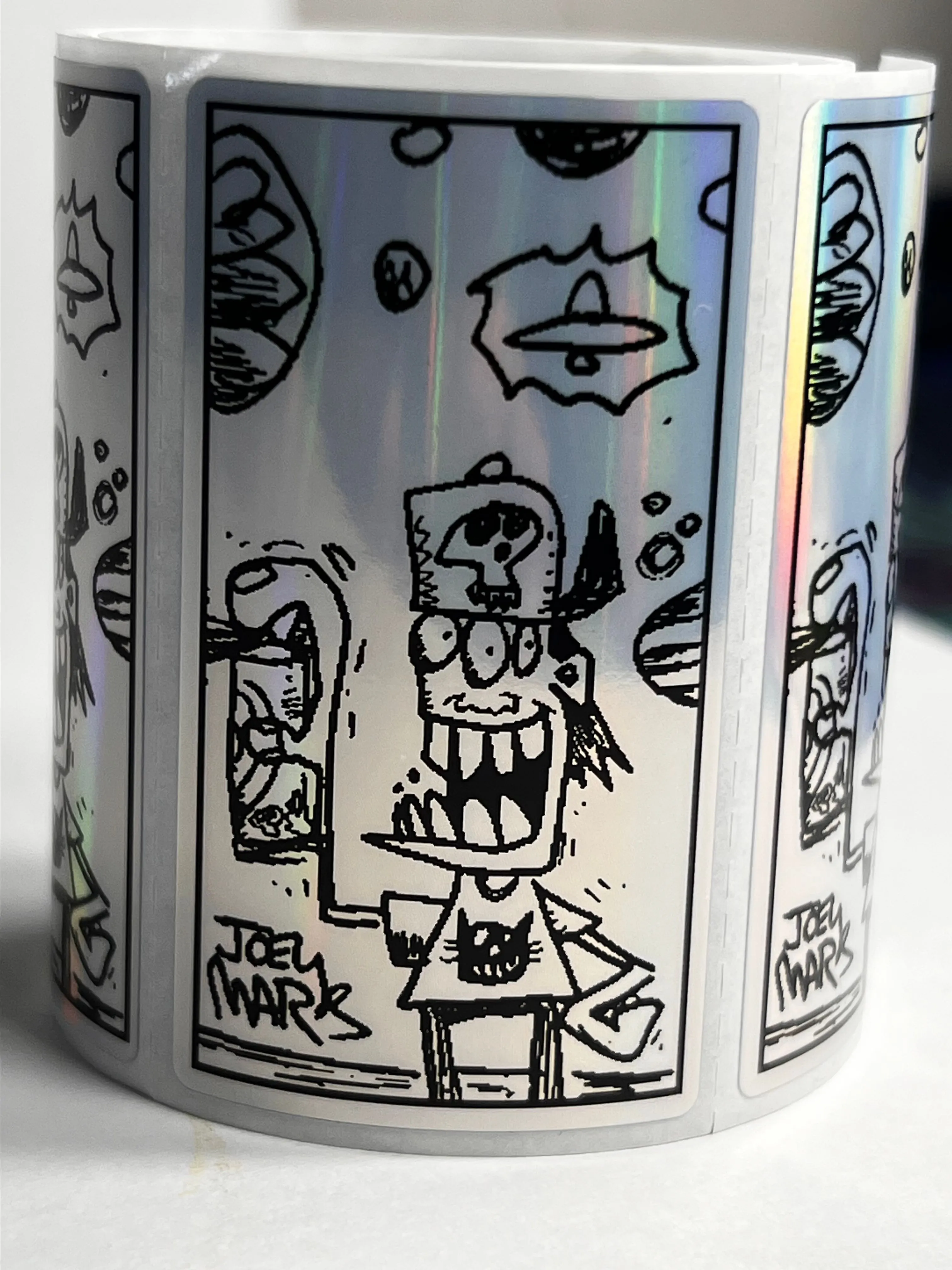 Product image for 50 Pack Graf Monster 2.25x1.25 Inch Hologram Stickers by Joey Mars