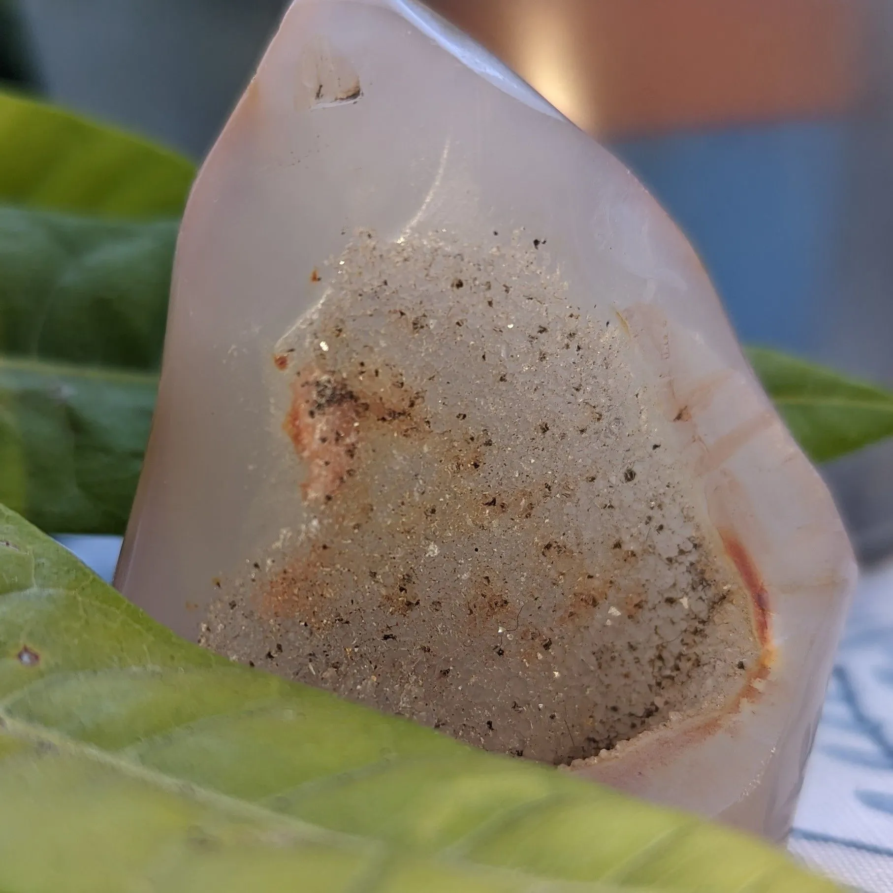 Product image for Druzy agate flame palm!