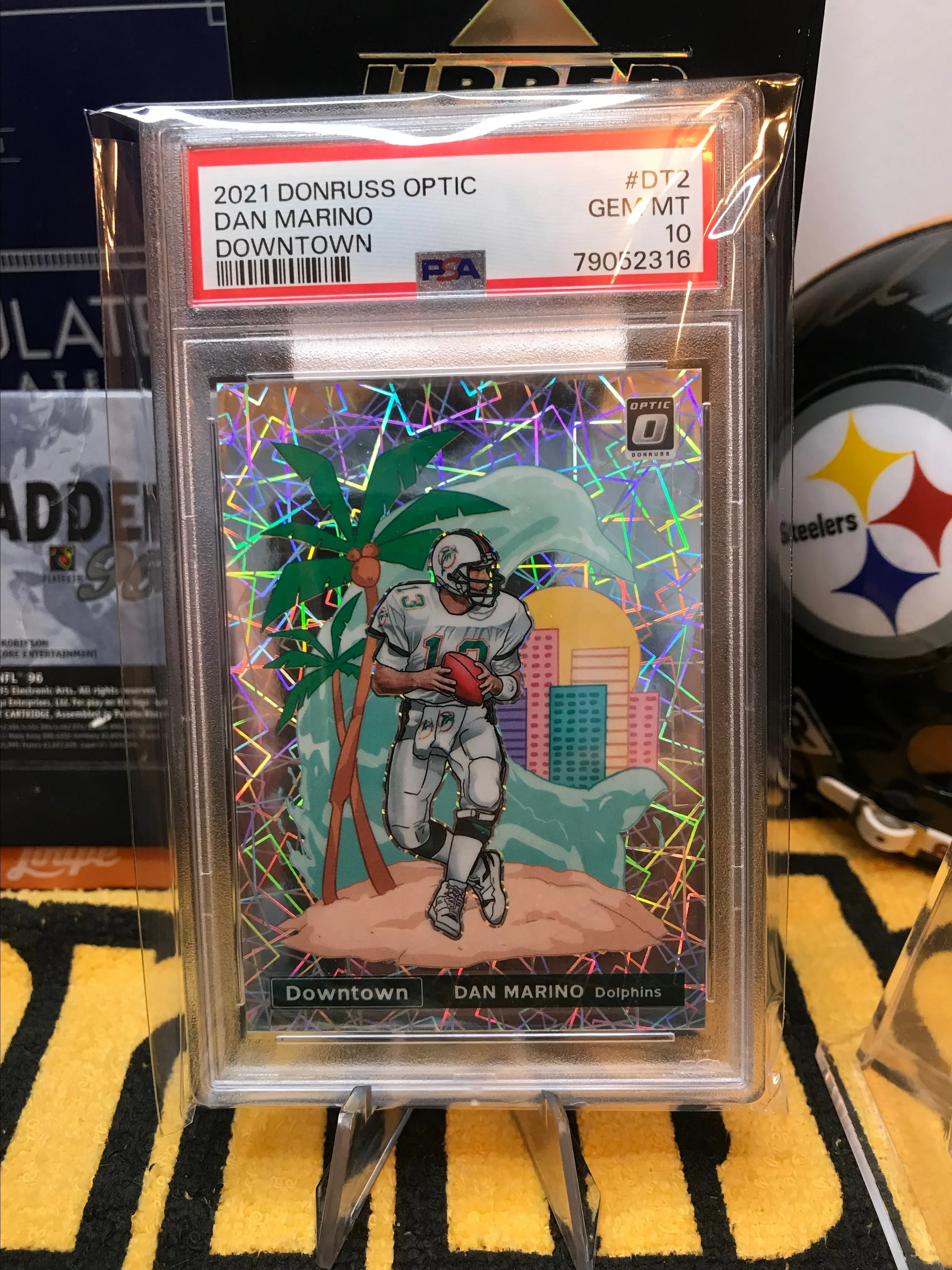 Product image for 2021 Dan Marino Panini Donruss Optic Downtown DT2 PSA GEM MT 10