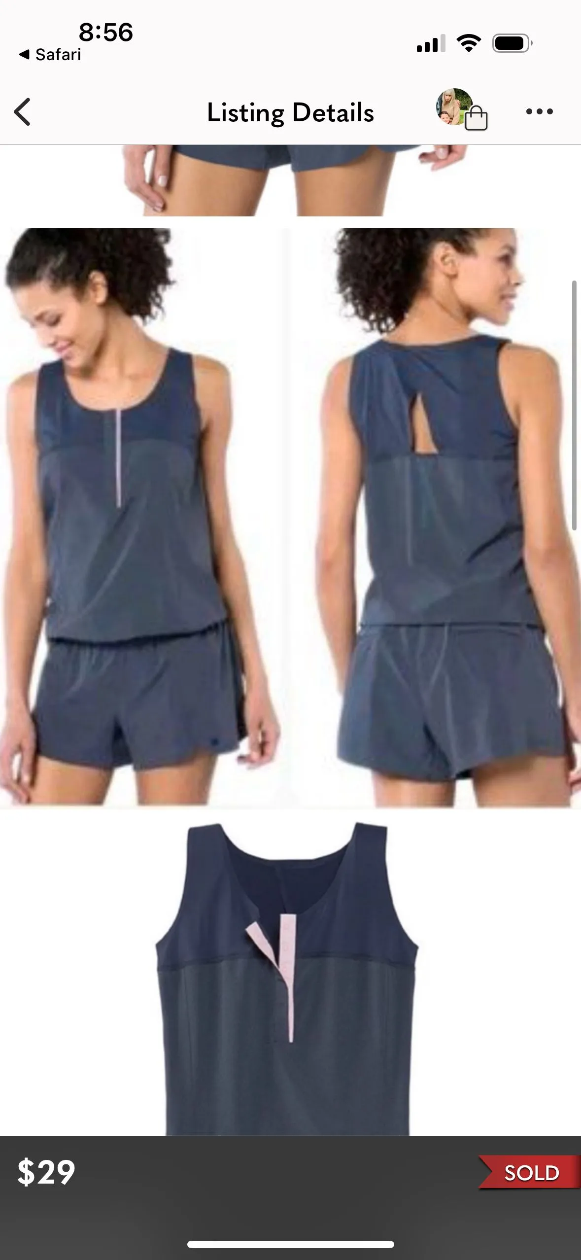 Product image for Brooks romper size medium