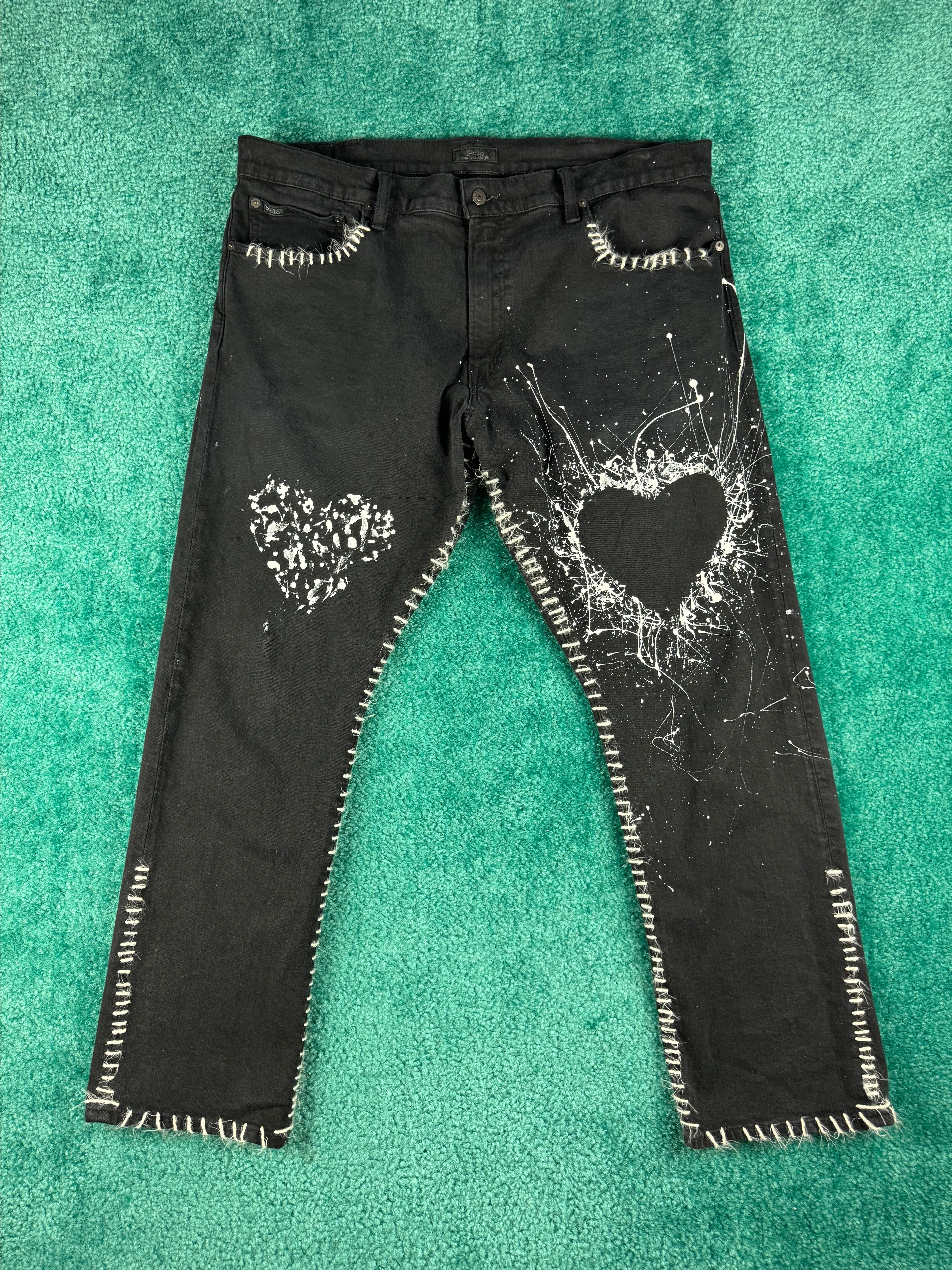 Product image for Custom Polo Jeans Laced and Painted