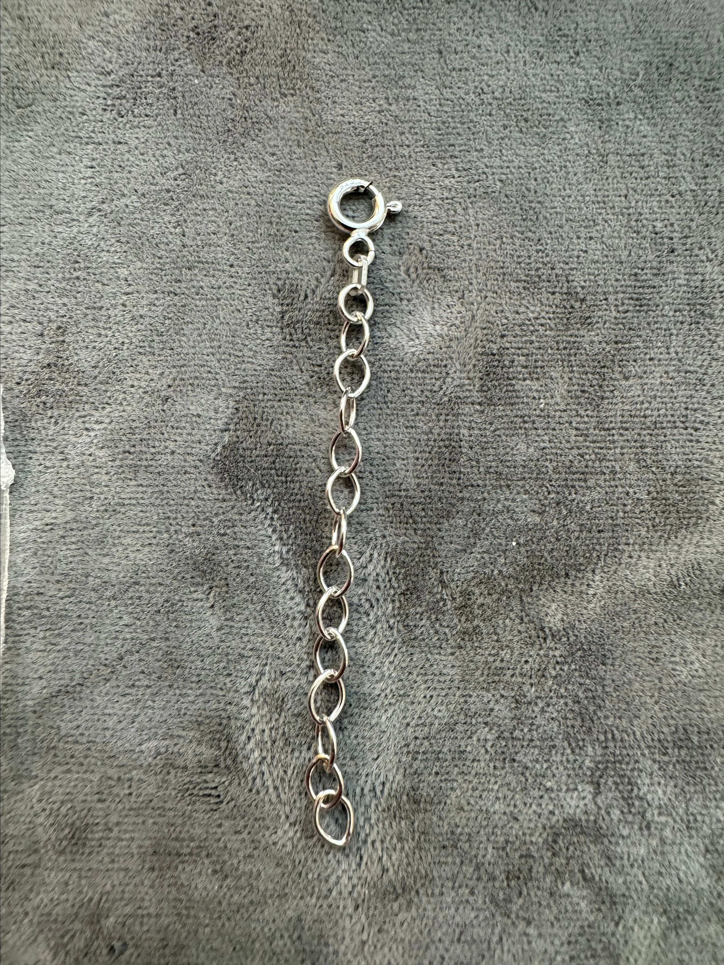Product image for Sterling silver 925 chain extender measures 2 1/2 inch