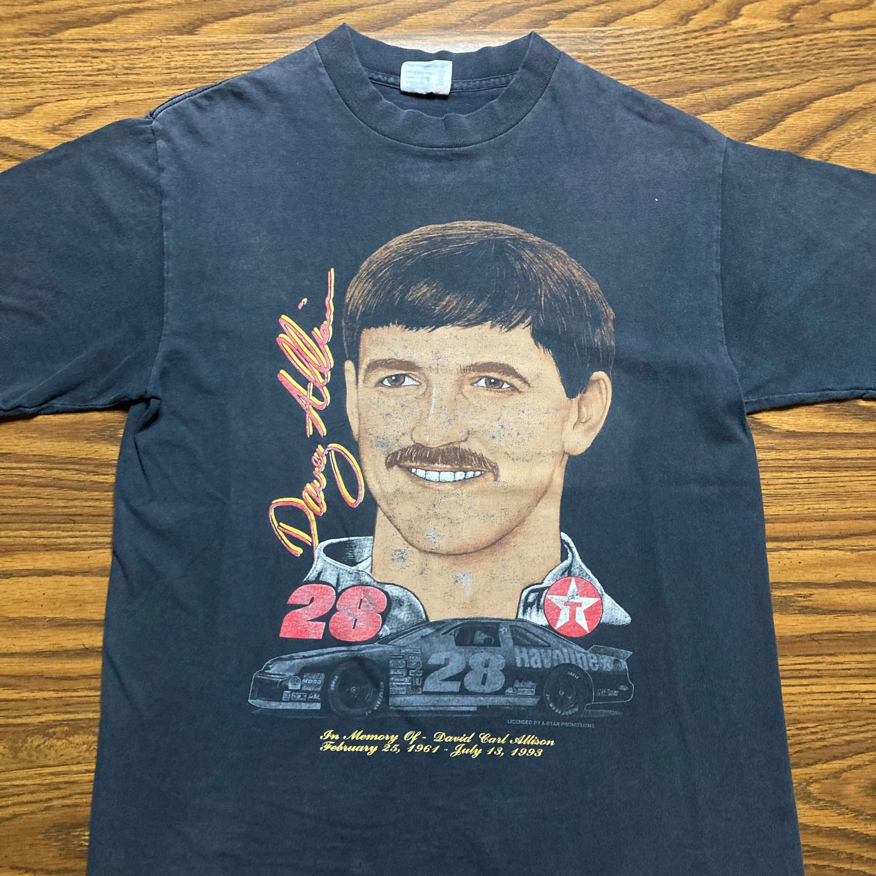 Product image for 20. Vtg Davey Allison In Memory of Big Face SS Tee #15148
