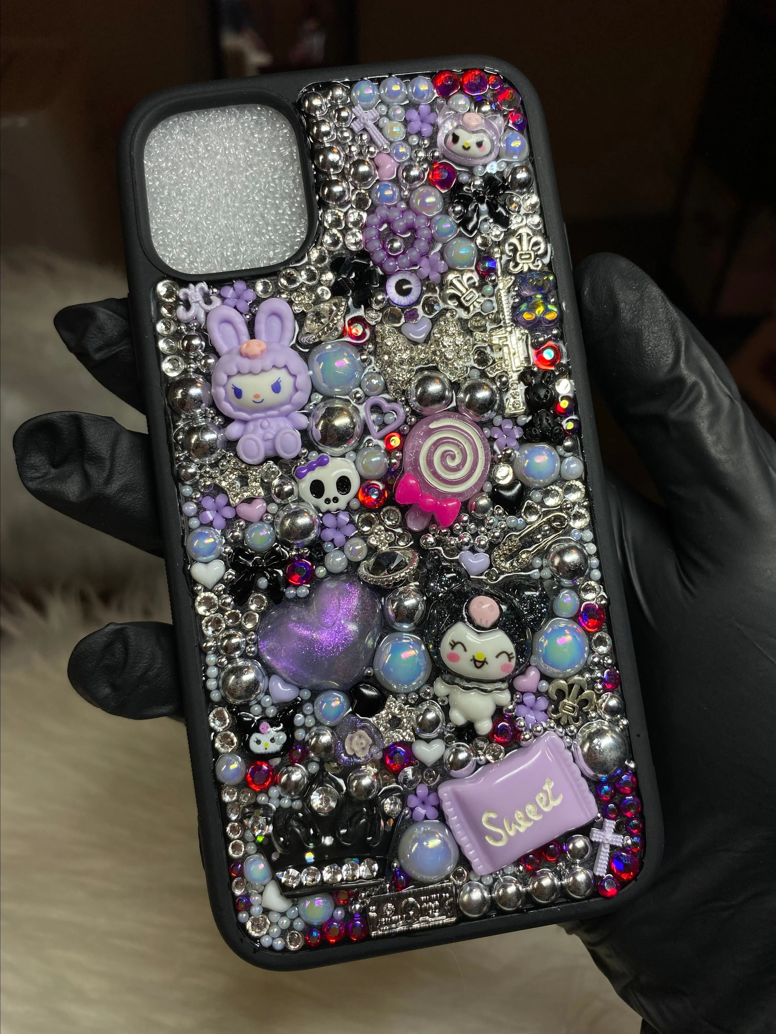 Product image for IPHONE 11 BLACK/PURPLE JUNK PHONE CASE