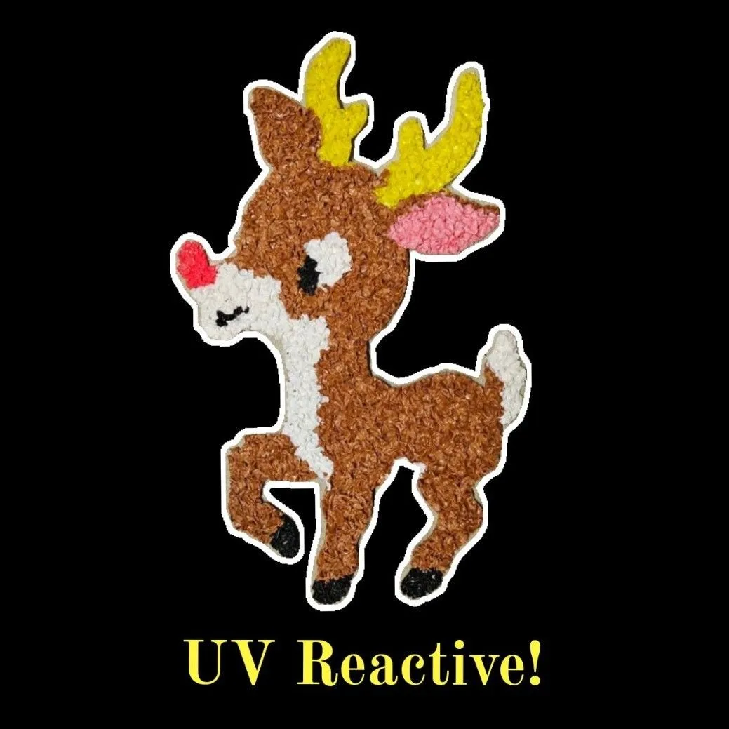 Product image for Vintage Melted Popcorn Plastic Common Rudolph the Red Nose Reindeer Buck Christmas Wall Hanger