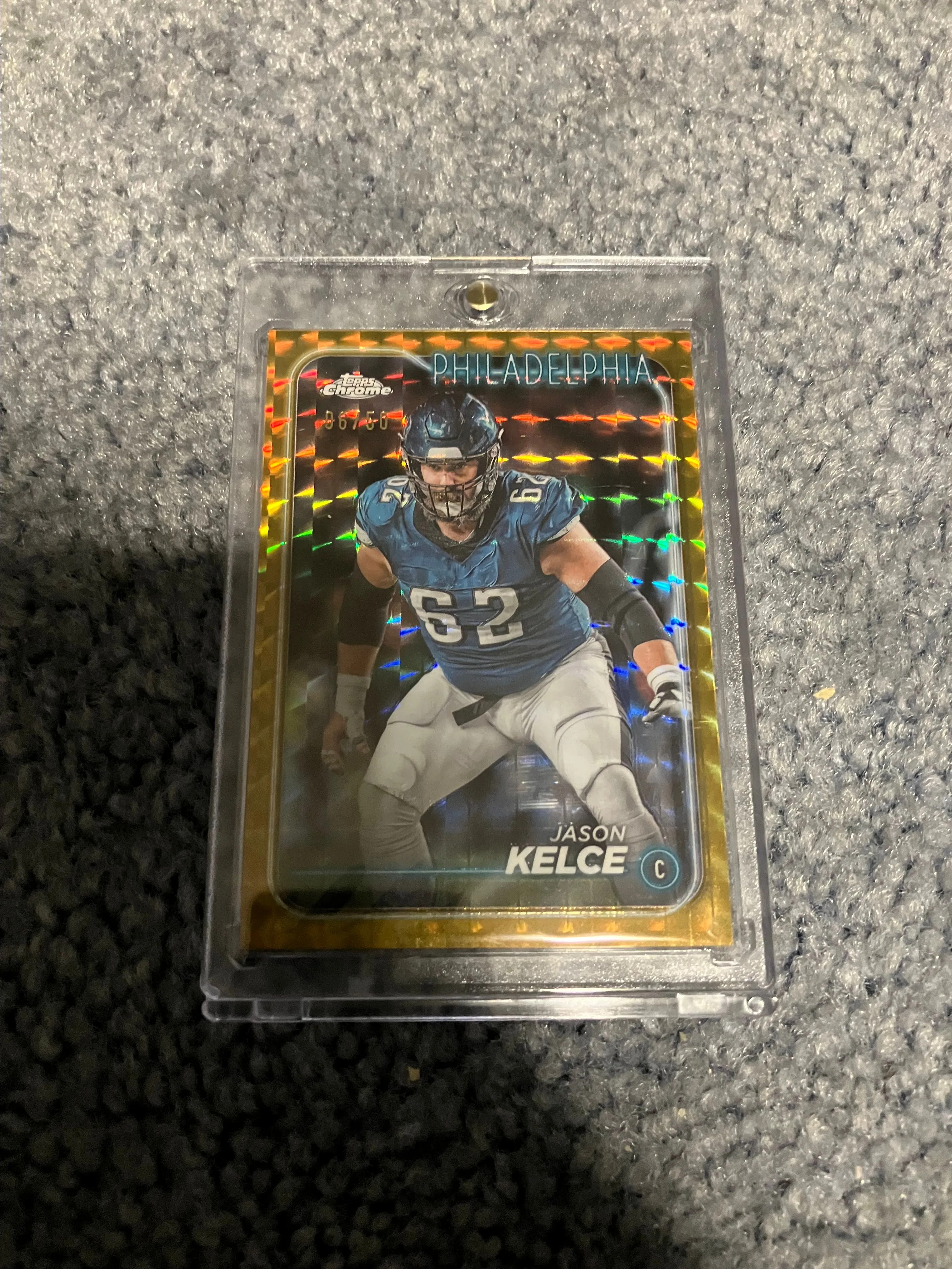 Product image for jason kelce topps chrome gold /50