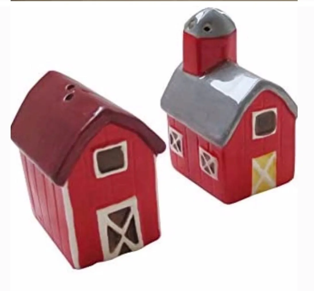 Product image for Red Farm House Salt and Pepper Shakers