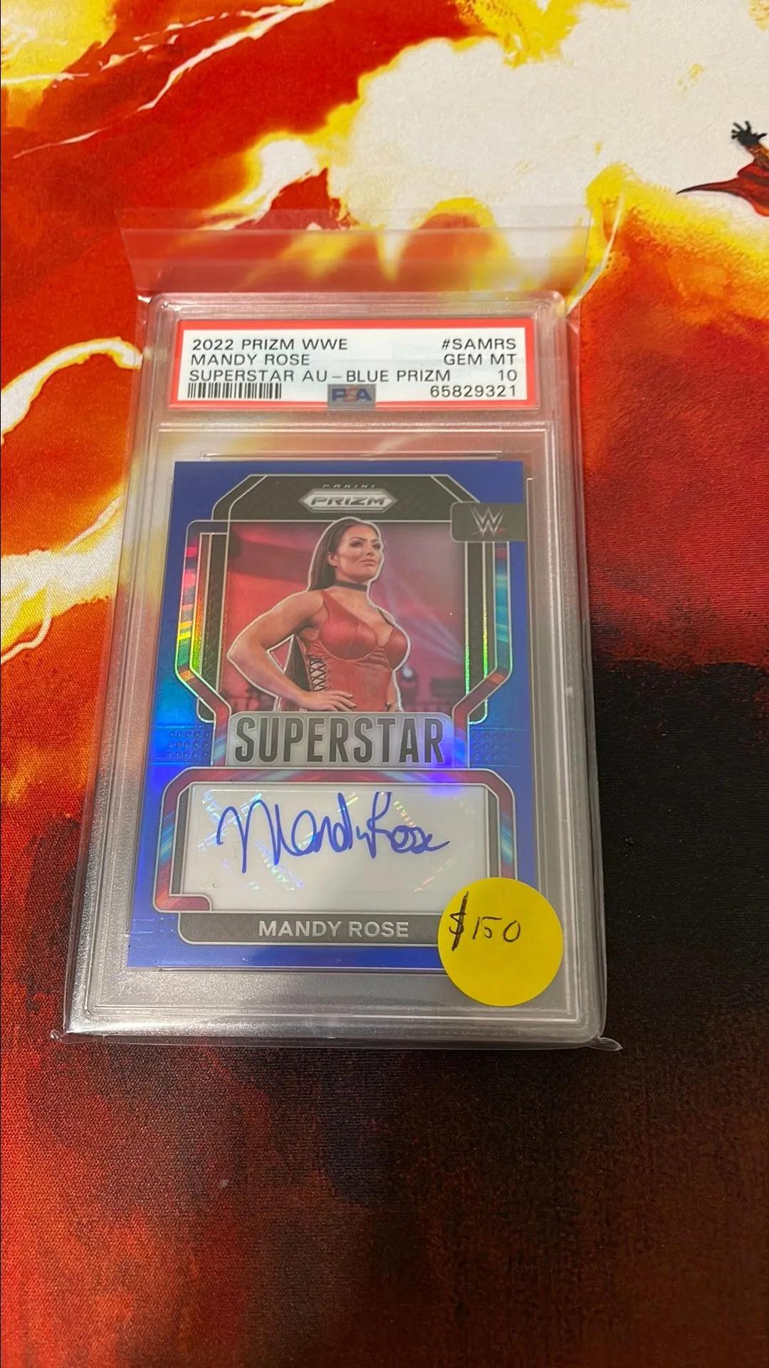 Product image for Mandy Rose Blue Prizm Auto /49