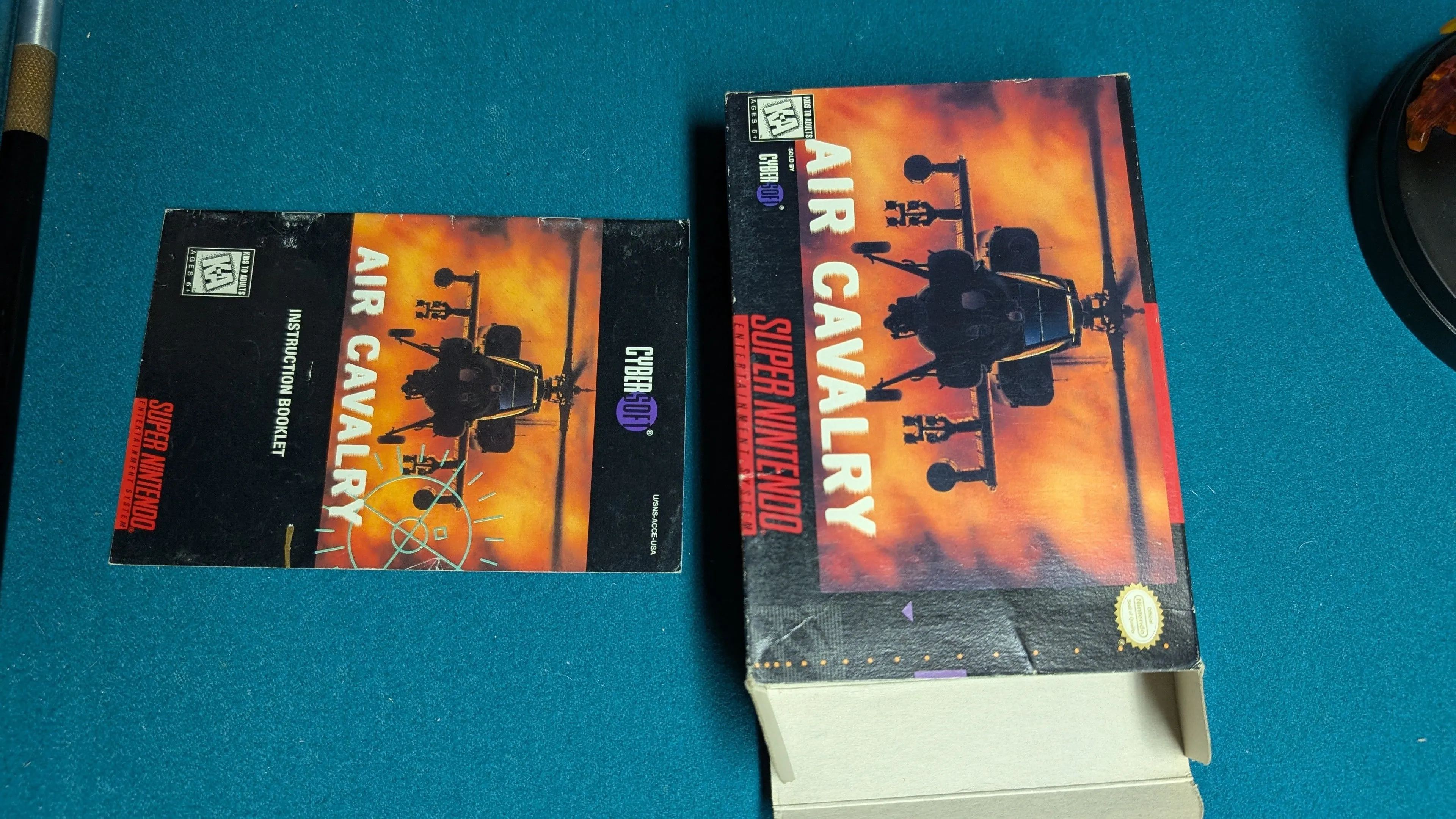 Product image for SNES air cavalry box and manual
