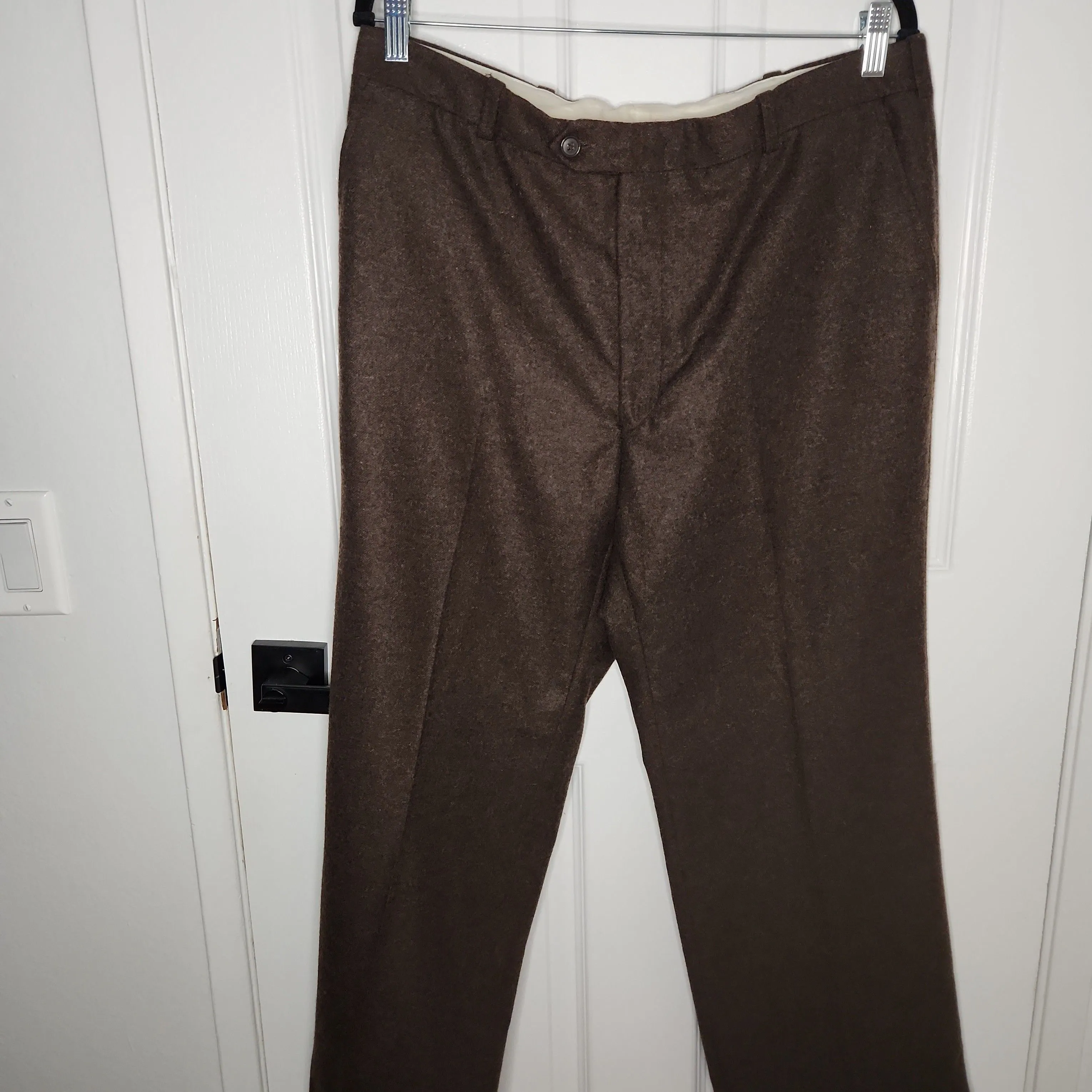 Product image for 1301. Vintage 1970s Balenciaga Brown Tweed Trousers