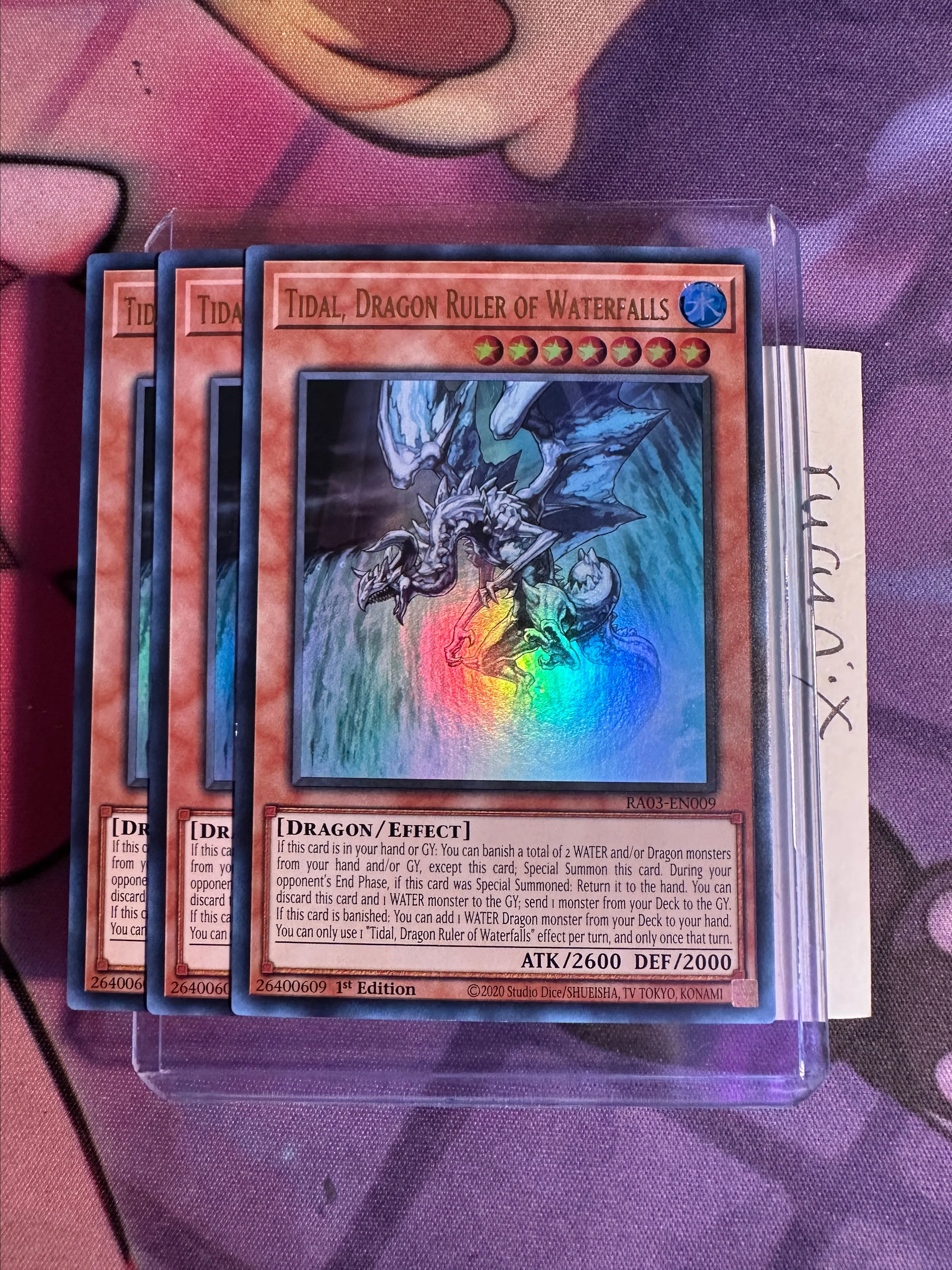 Tidal Dragon Ruler Yu-Gi-Oh! Of Waterfalls - RA03-EN009 Secret Rare 1st  Edition Dragon Rulers Yugioh