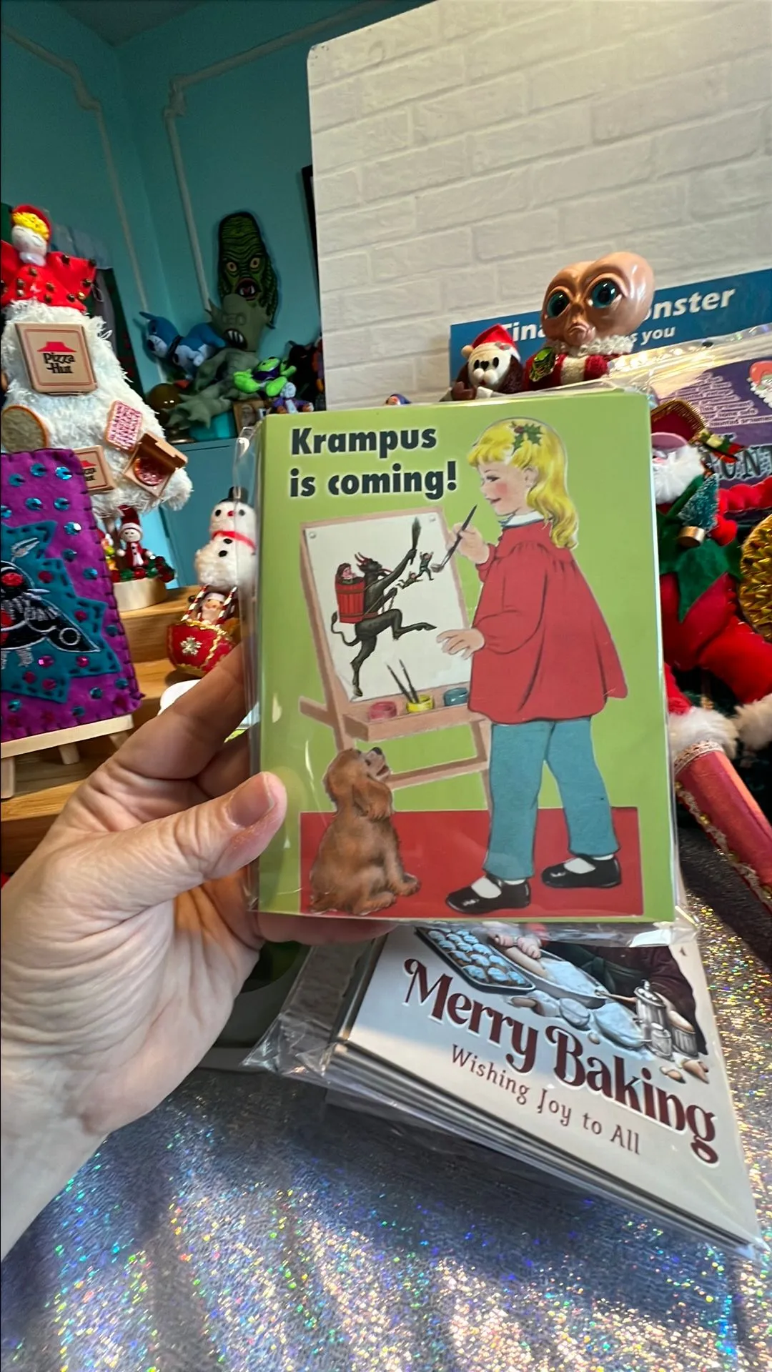 Product image for Bn05. Krampus holiday card ten pack made by me