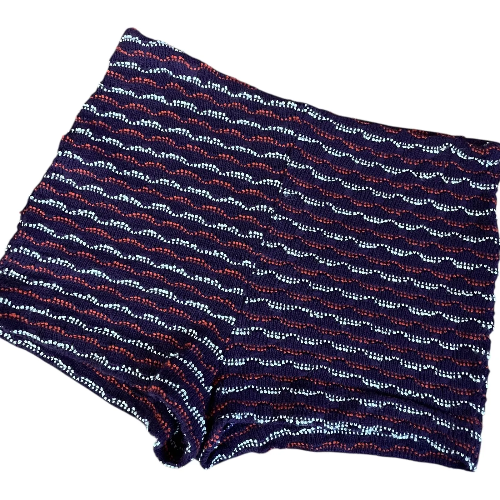 Product image for 1970s Knit Hot Pants, Short Shorts! By Heralds House W 29”-34” H 34”-42” R 13” I 1.5”