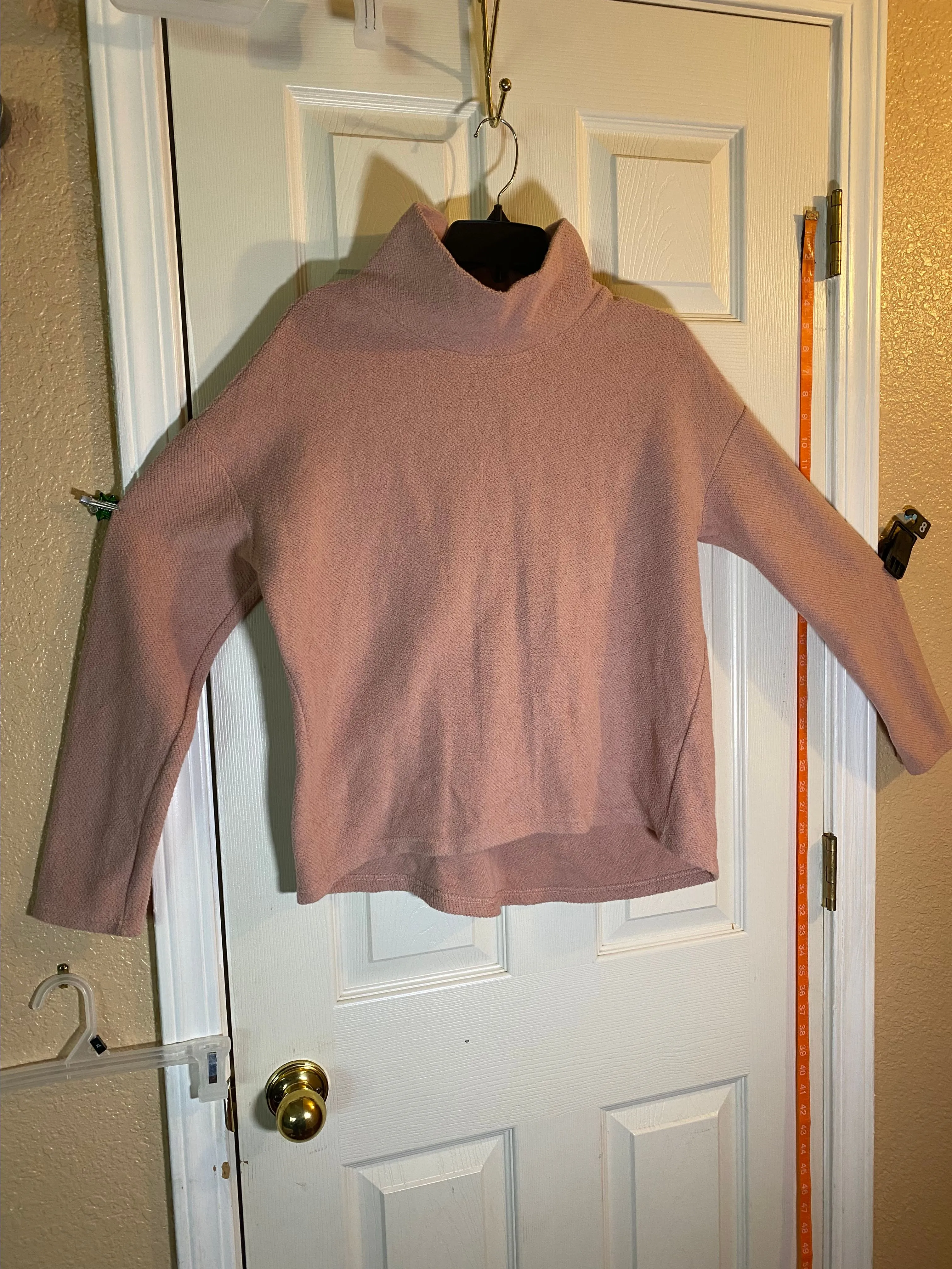 Product image for Banana Republic Women M Tight Knit Sweater Pullover Turtleneck (Rose Pink)