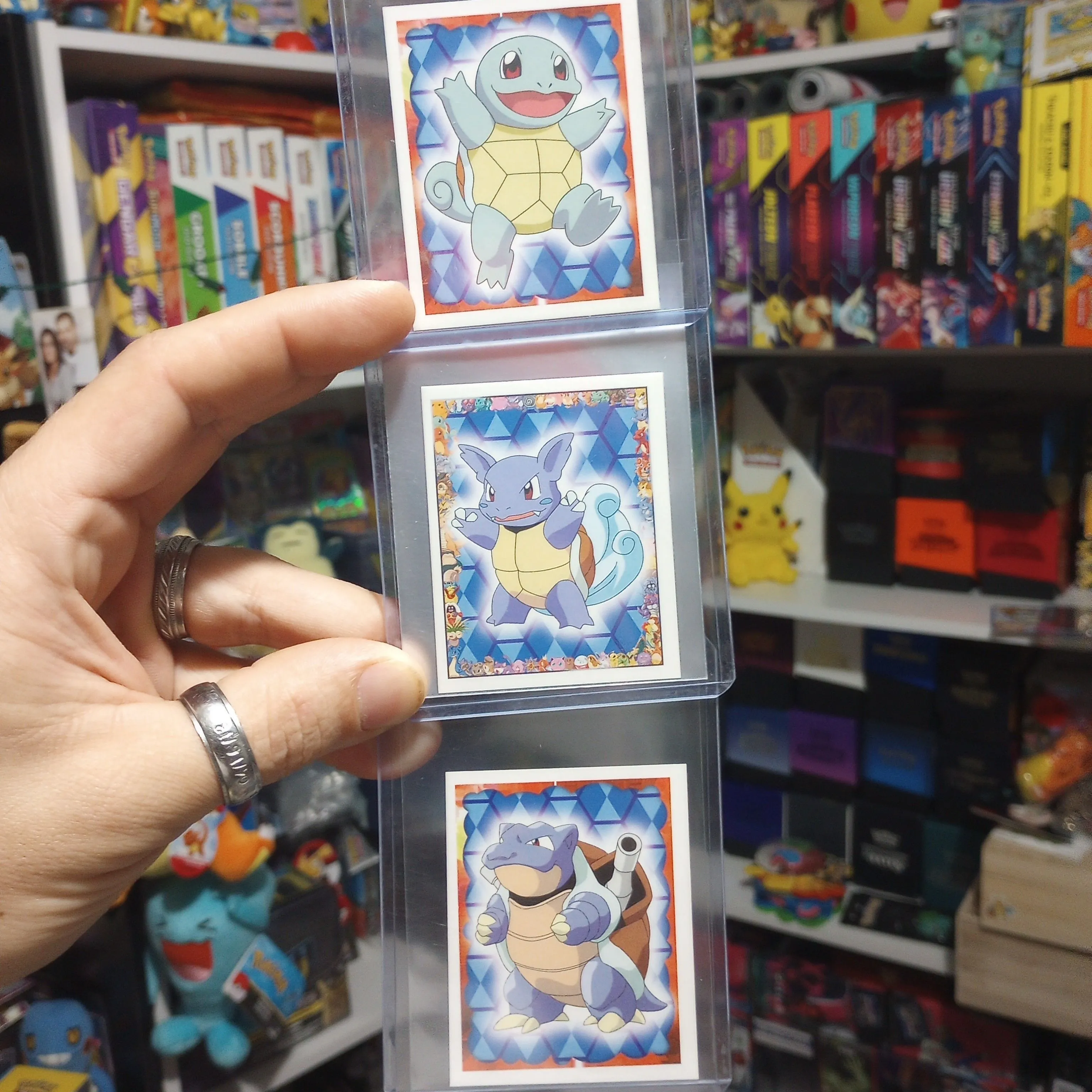 Product image for 1999 Merlin pokemon stickers Squirtle warturtle Blastoise art set