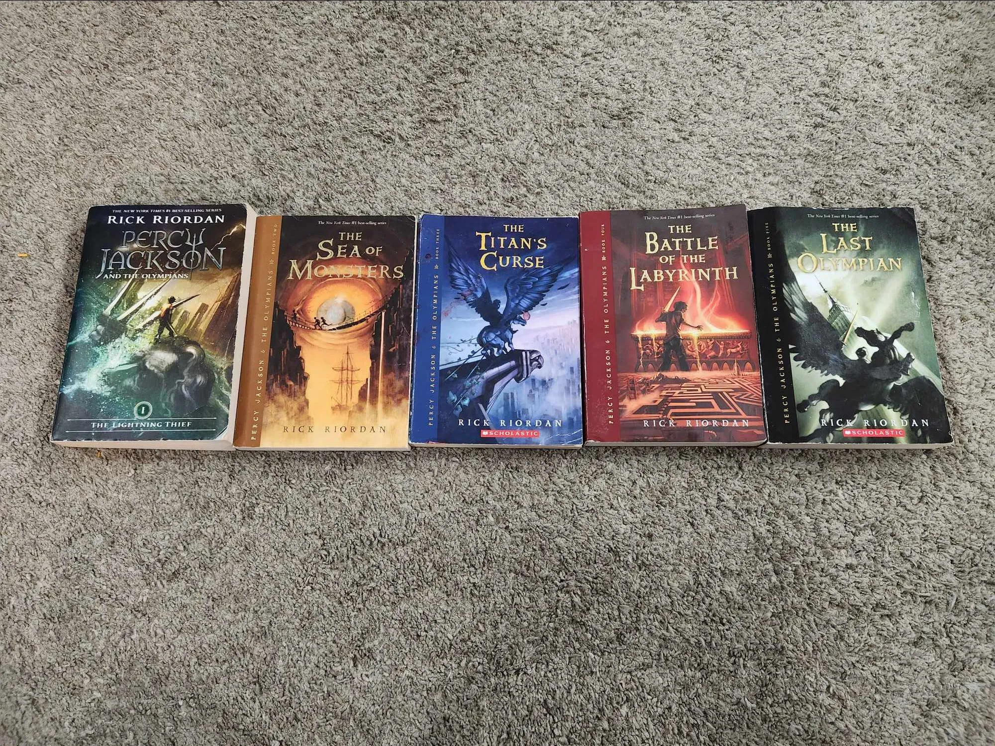 Product image for Percy Jackson & The Olympians 1-5 By Rick Riordan Book Lot
