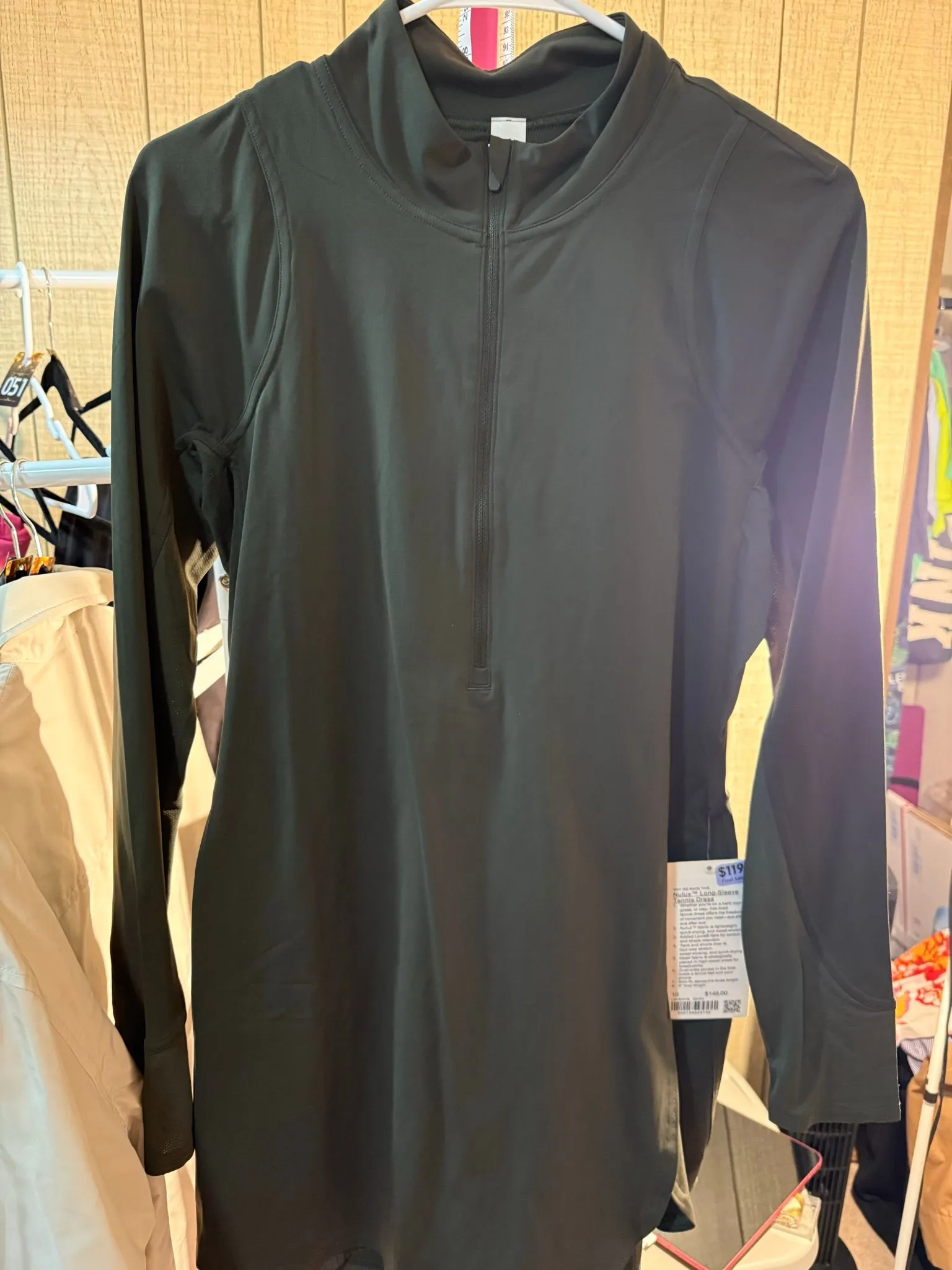 42. Lululemon Nulux Long Sleeve Tennis Dress-Dark olive Size 10  Whatnot:  Shop, Sell, Connect
