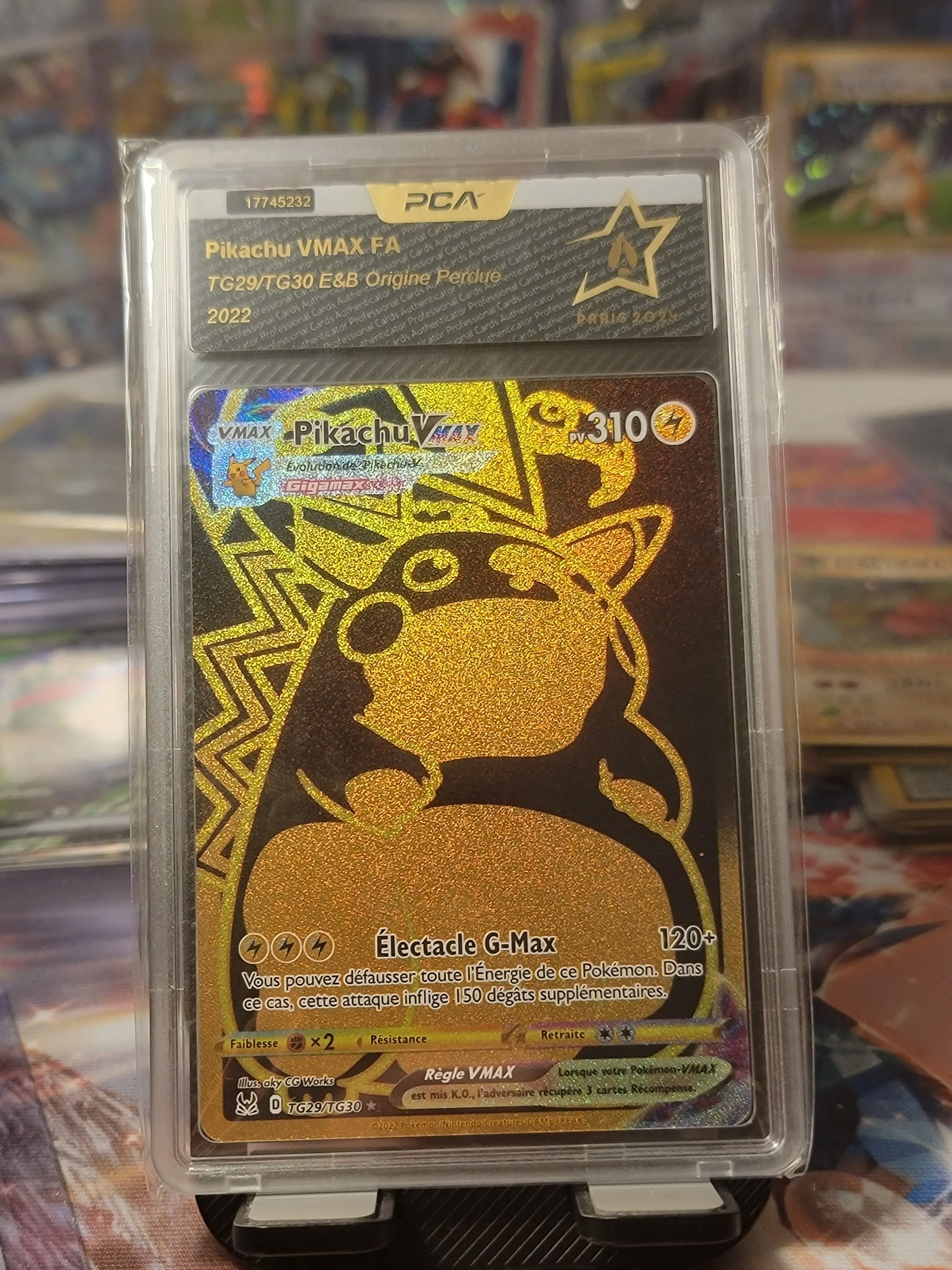Pokemon Trading Card Game Lost Origin Ultra Rare Pikachu VMAX TG29 [CGC - Gem Mint 9.5 (4197272042)]