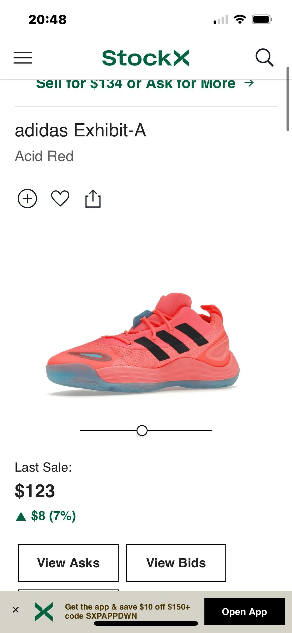 Product image for Adidas Exhibit A basketball sneakers