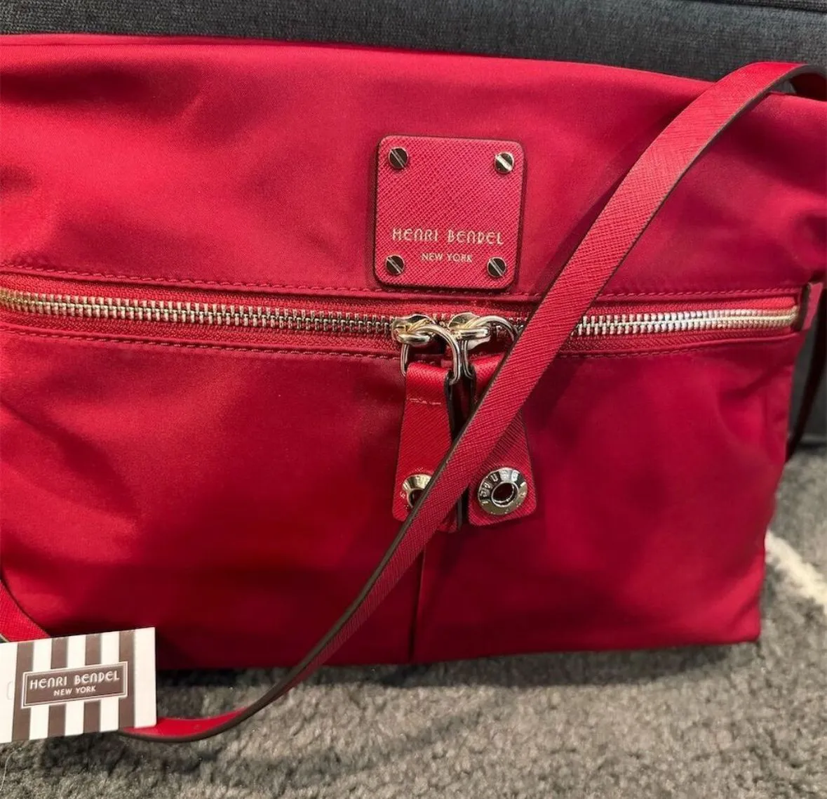 Product image for henri bendel jetsetter crossbody tomato red