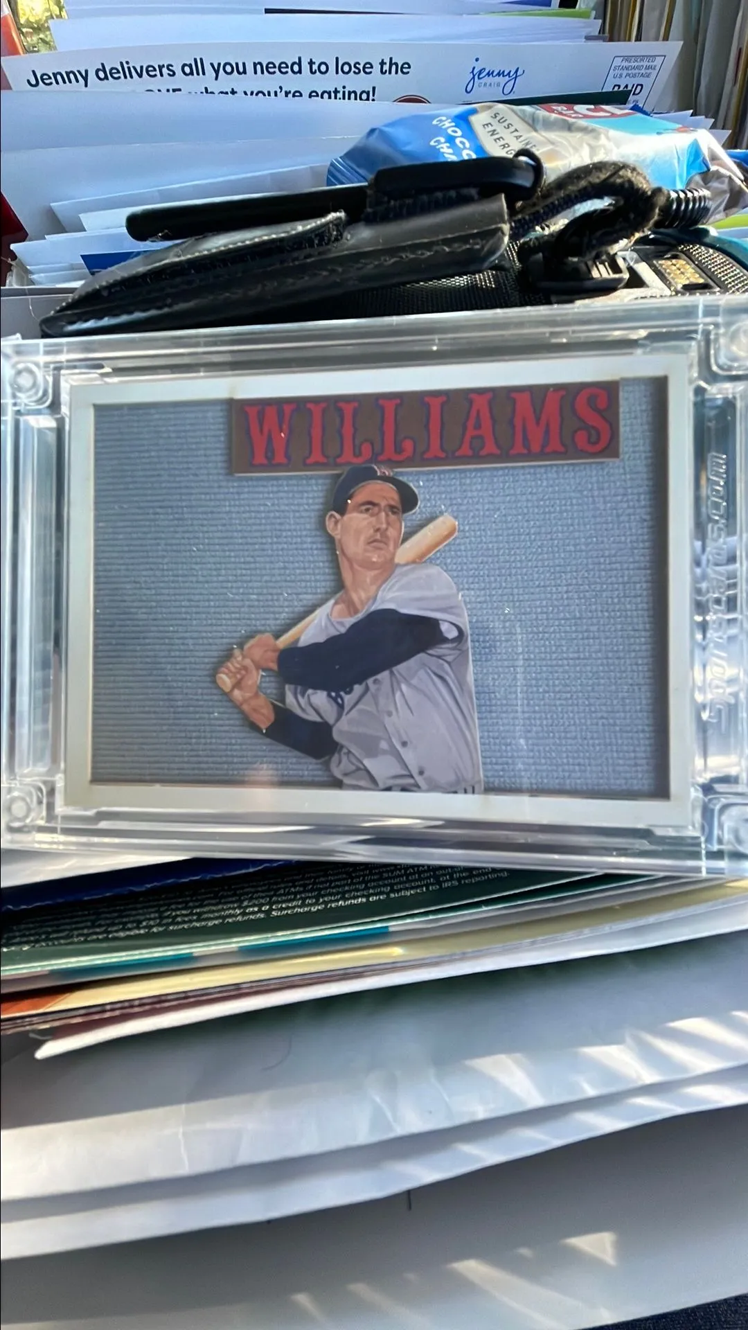 Product image for Ted Williams player worn massive patch.