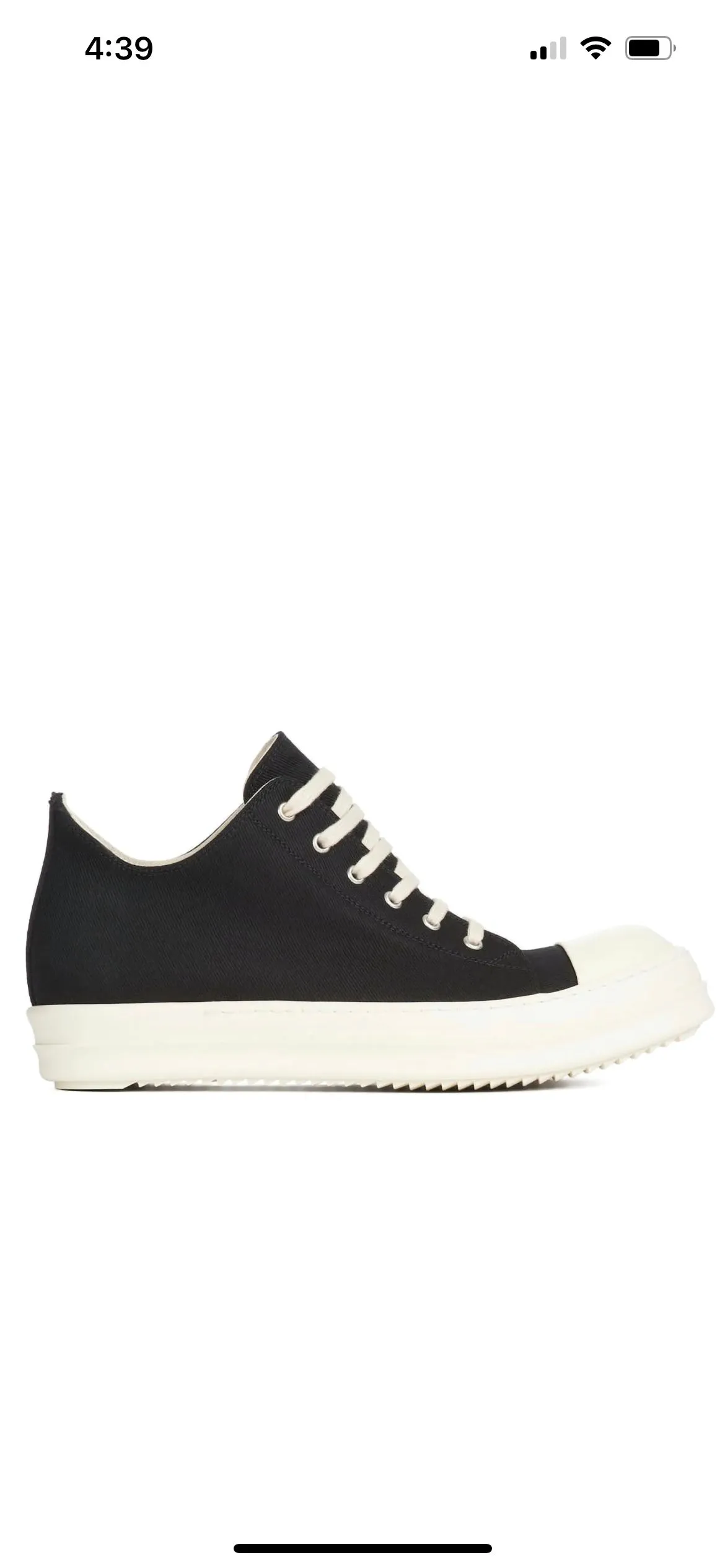 Product image for Rick Owens DRKSHDW Black Denim Low VNDS