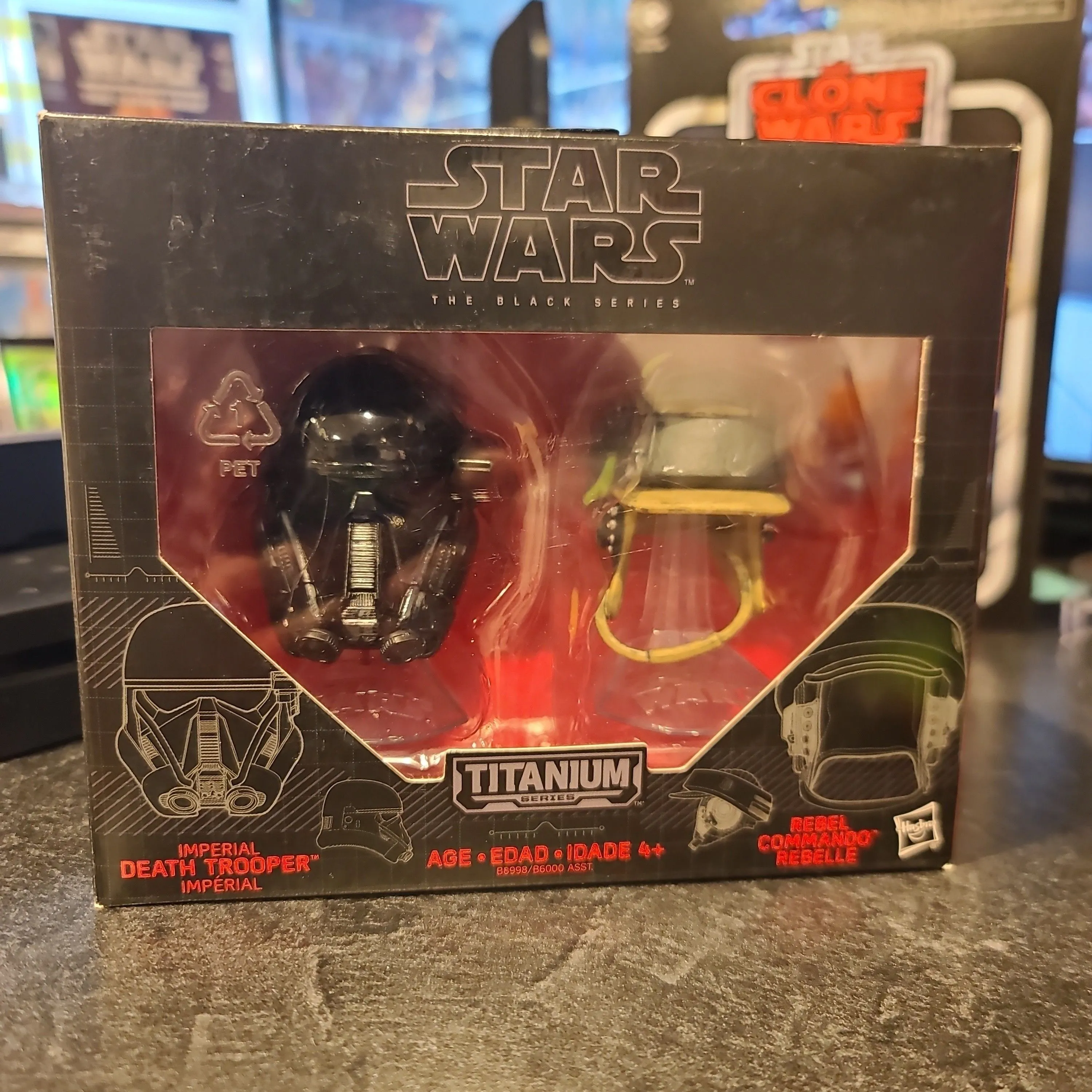 Product image for Titanium Black Series Death Trooper/Rebel Commando
