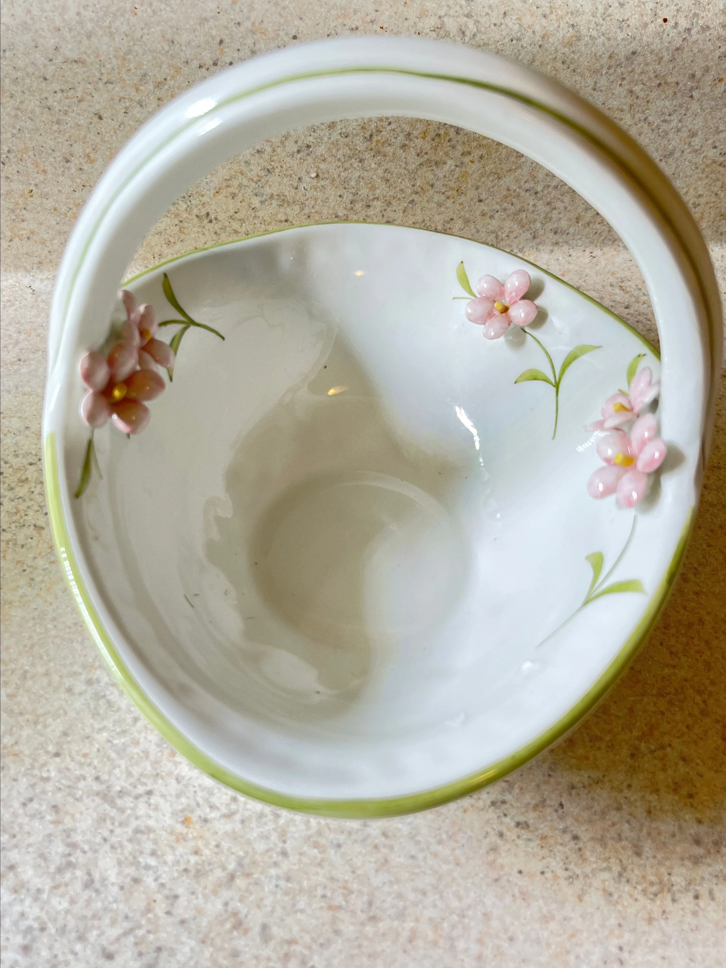 Product image for Hand painted Italian basket with flowers