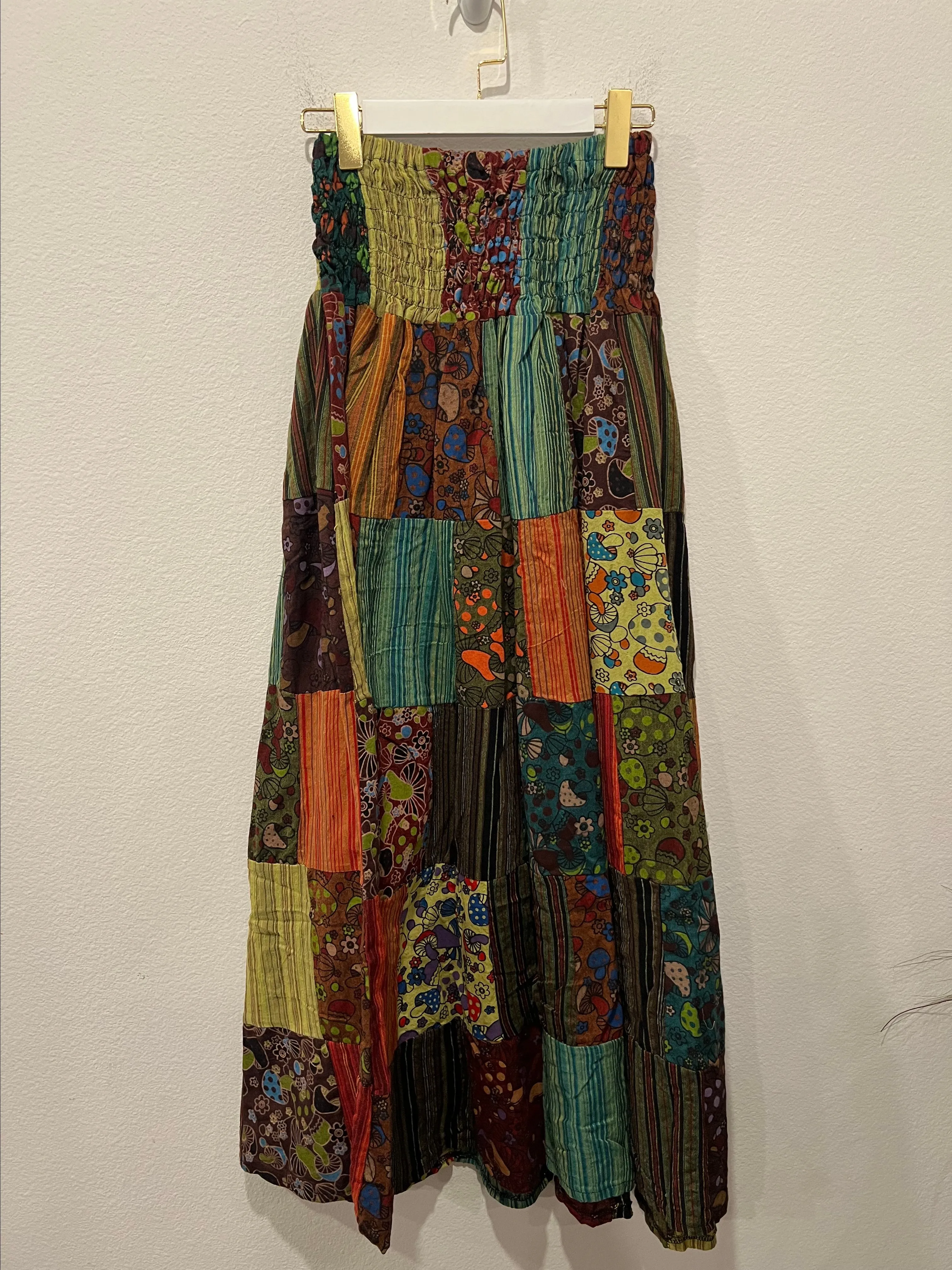 Product image for Kathmandu Multicolor Patchwork Maxi Skirt One Size Fits S-XL