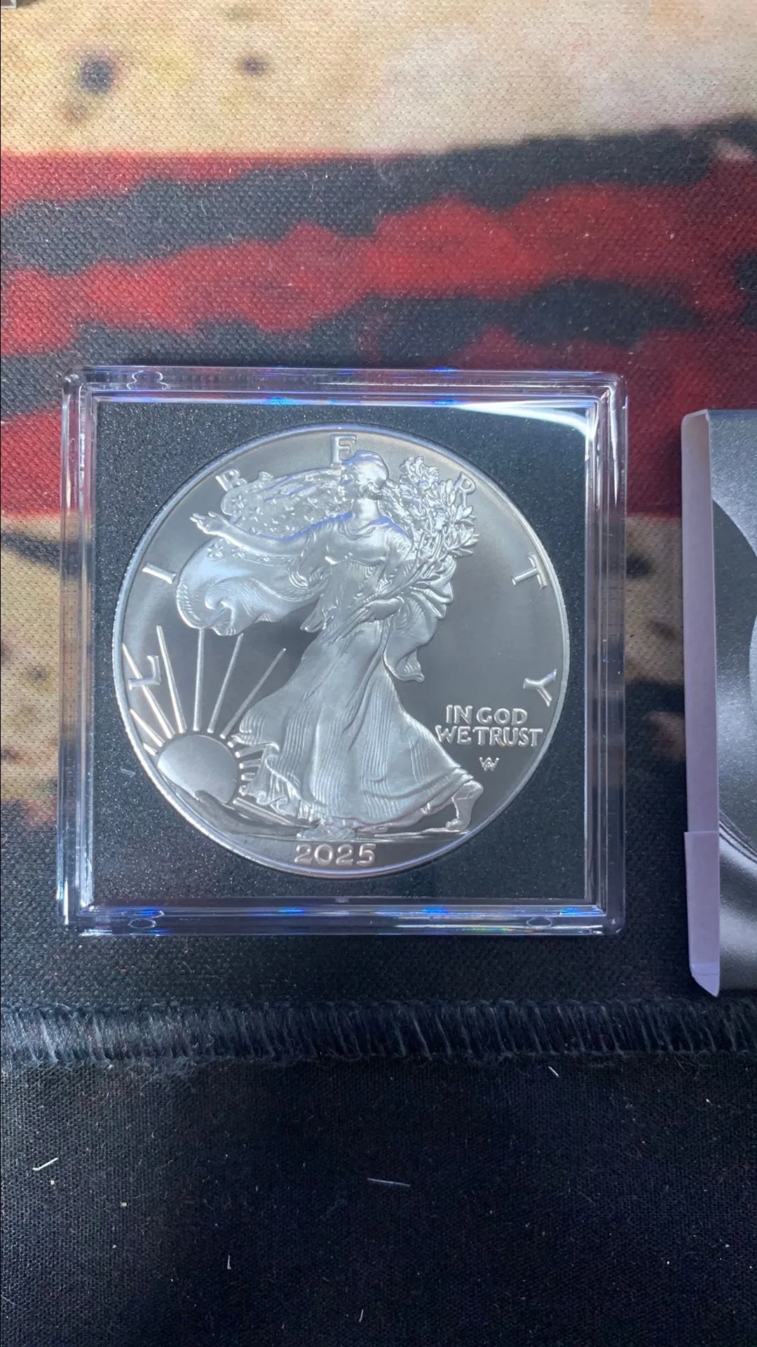 Product image for GERMANIA MINTED! RUTHENIUM FINISHED! ONLY 700 MINTED! 2024 1 oz AMERICAN SILVER EAGLE  SILVER RING Edition .999 Silver