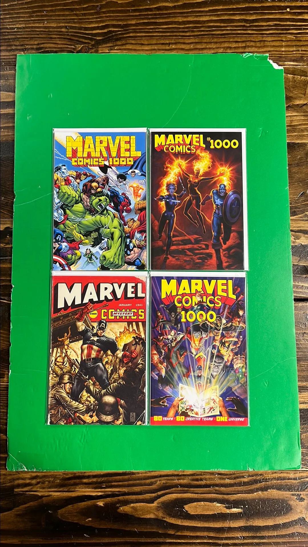 Product image for Marvel Comics #1000, lot of 4 variant bundle