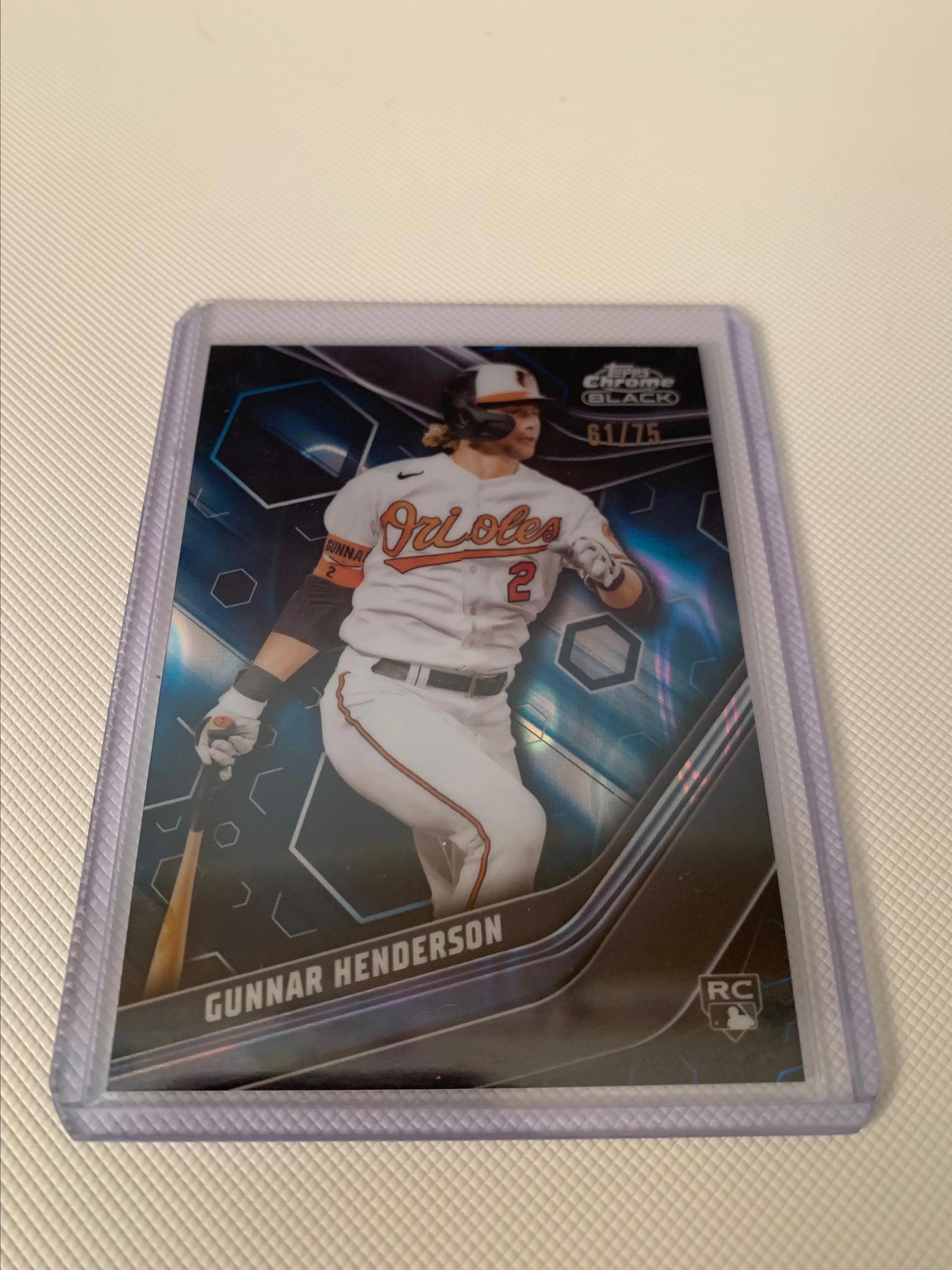 Product image for Gunnar Henderson 2023 Topps Chrome Black RC /75