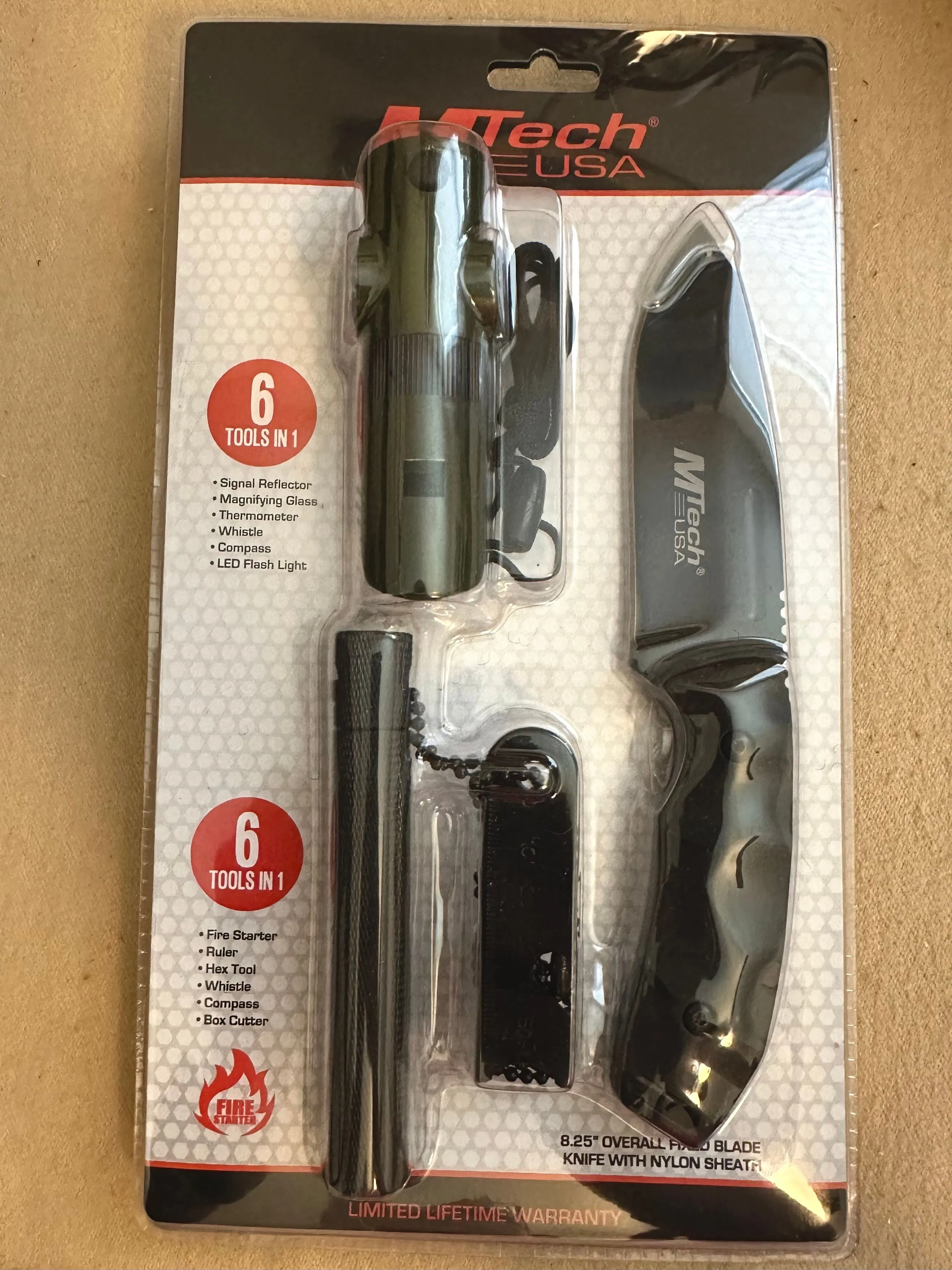 Product image for MTech USA 6 in 1 Knife Set