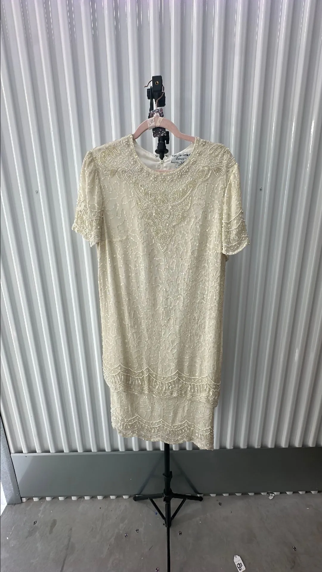 Product image for 13. Silk Beaded Cream PTP: 20"
