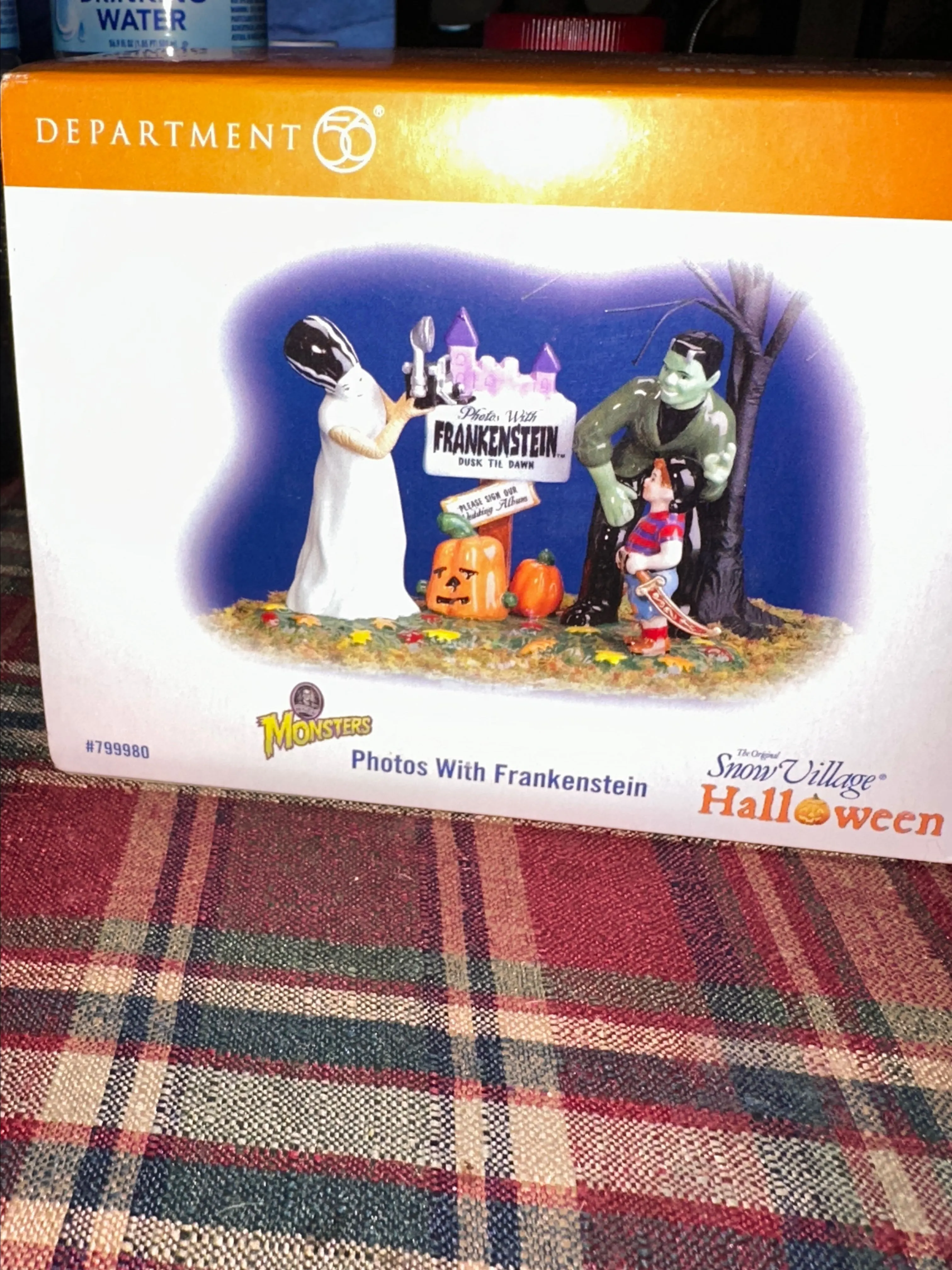 Product image for Dept 56 Photo With Frankenstein Retired Figurine