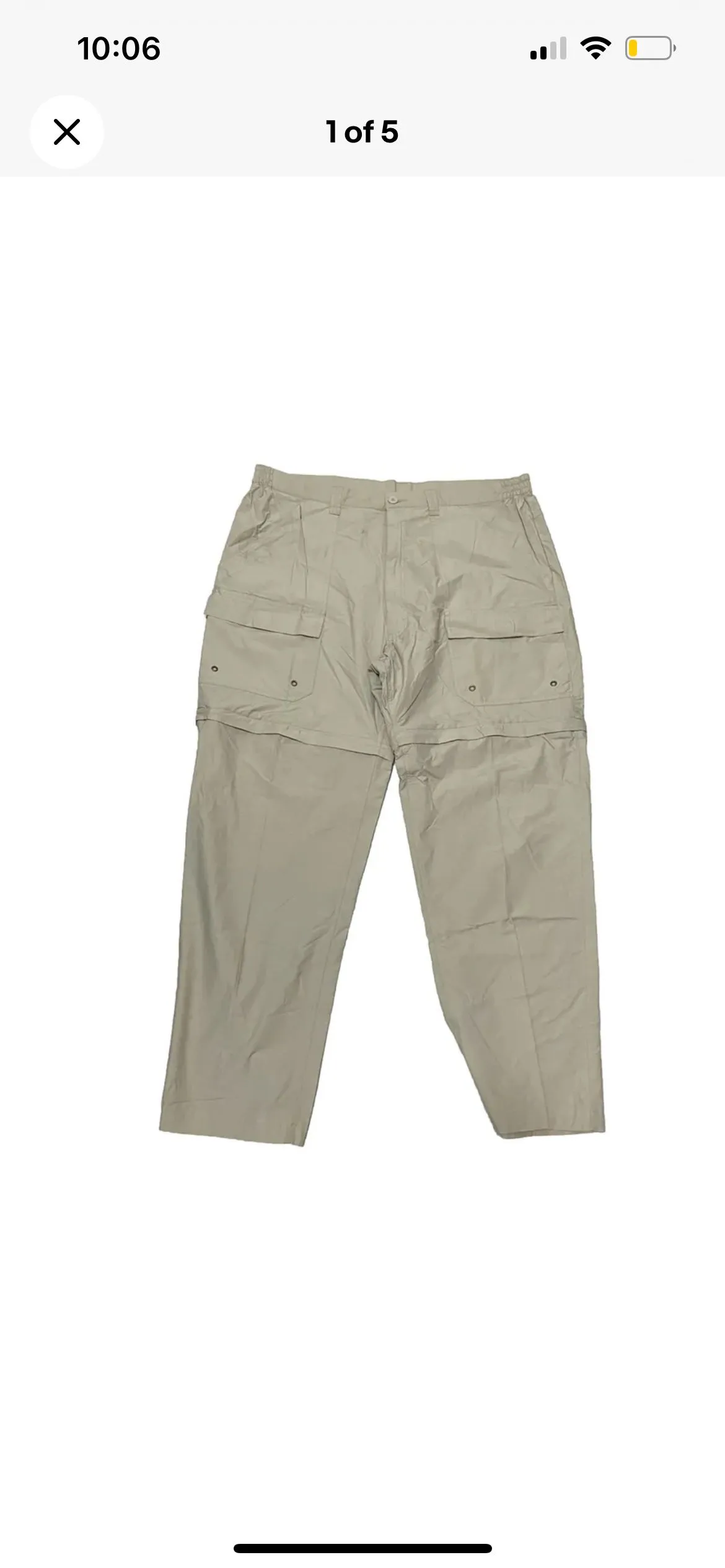 Product image for Wrangler Outdoor Gear Convertible Pants Beige Men Size XL
