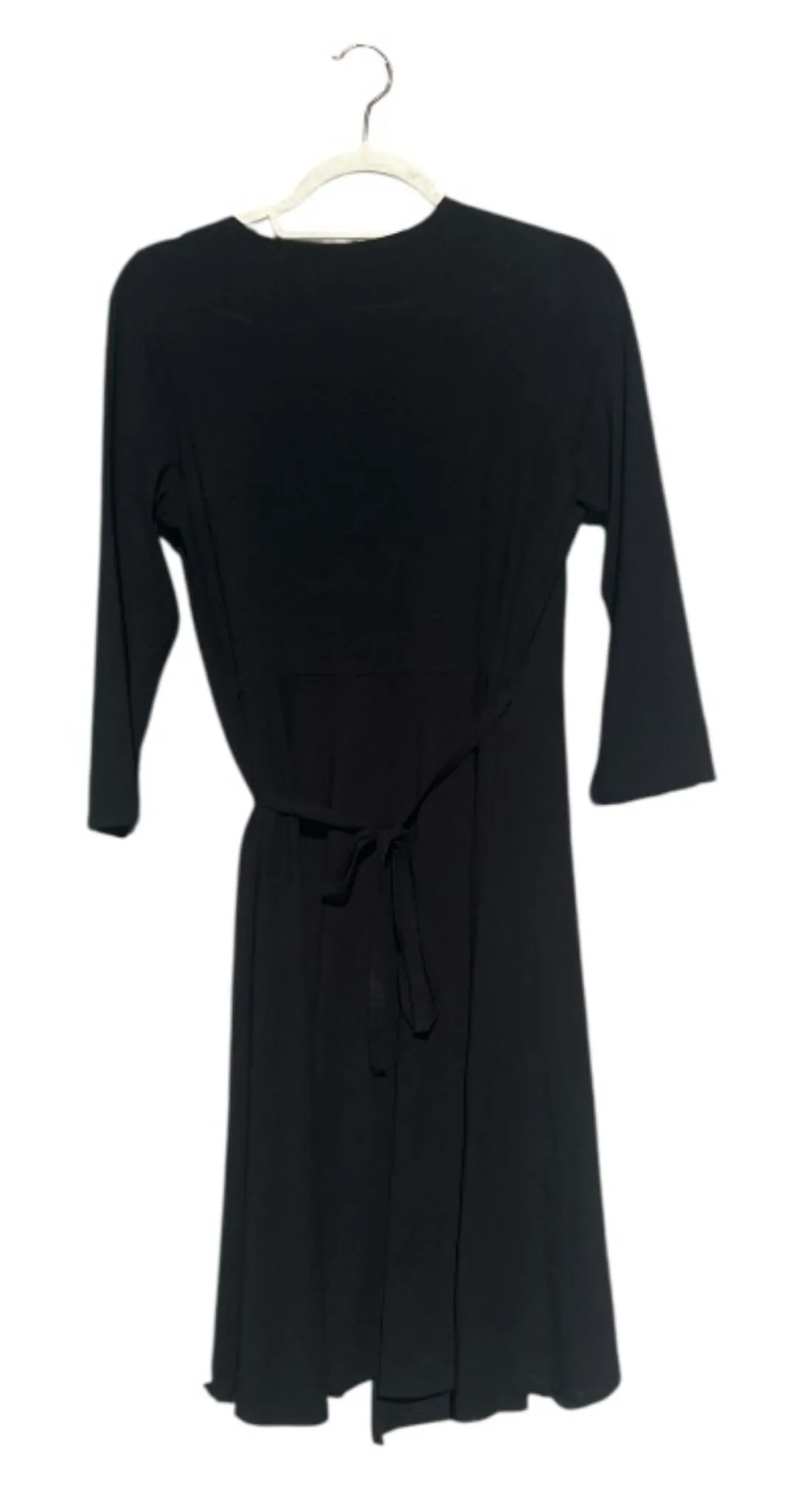 Eileen Fisher Women's Silk Wrap Dress - Black - Size XS