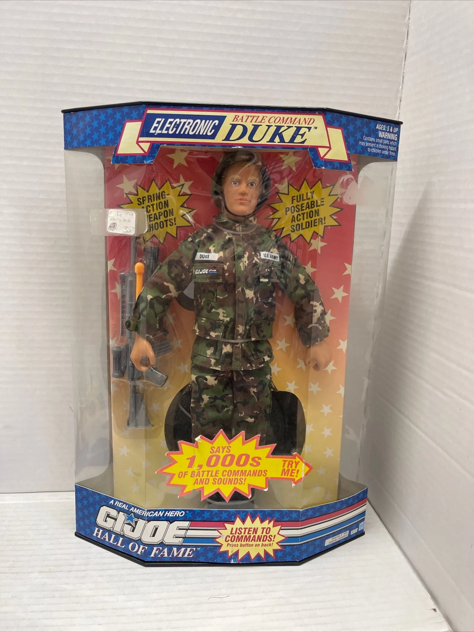 Product image for GI Joe 1992 Electronic Talking Duke Hall of Fame 12"  Figure  Hasbro