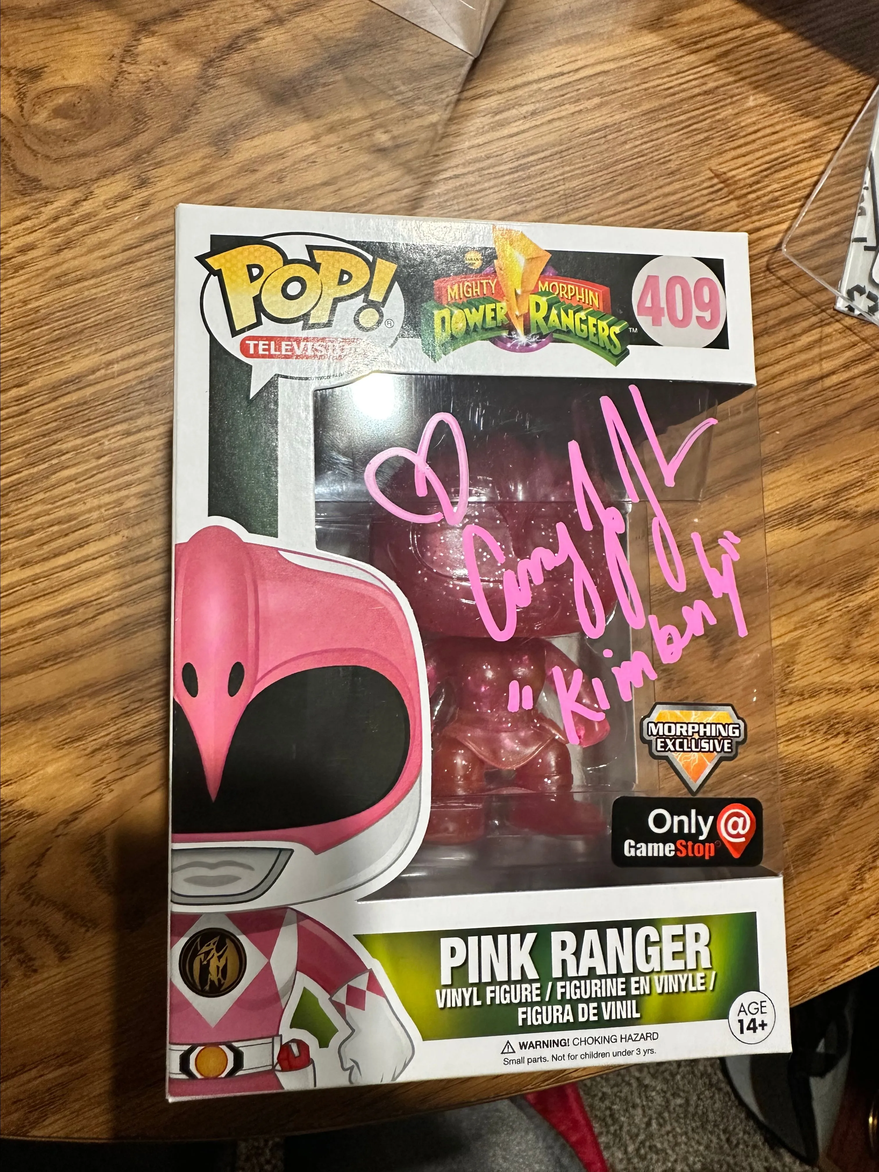 Product image for POWER RANGER - PINK RANGER - MORPHING EXCLUSIVE - SIGNED BY AMY JO JOHNSON !!