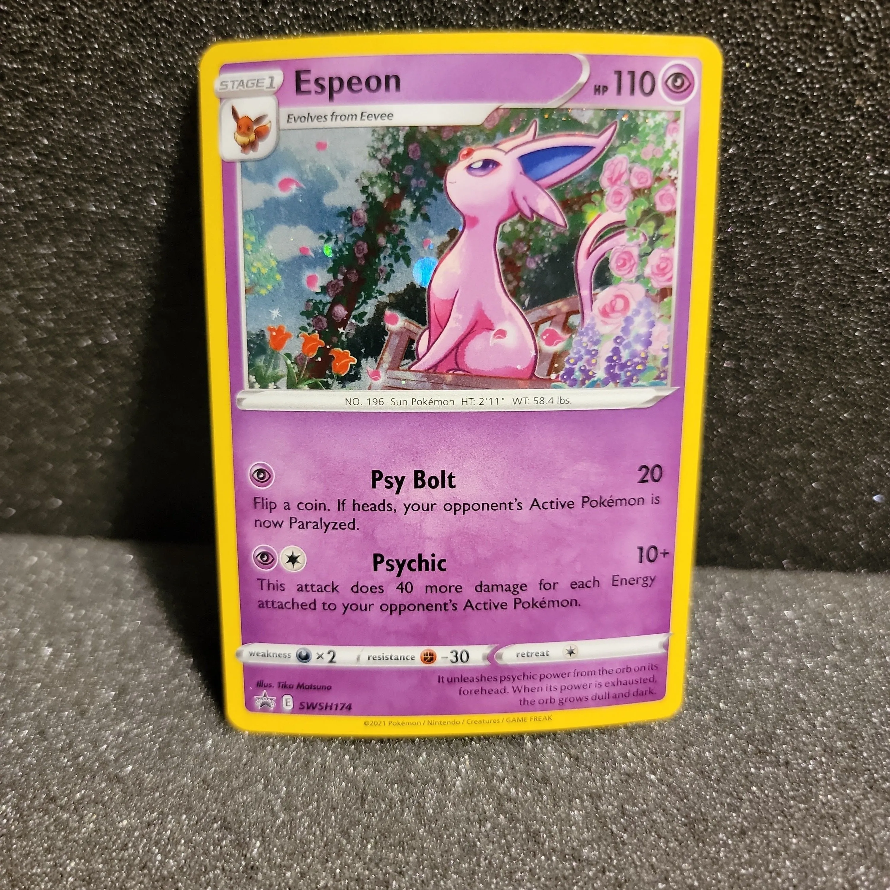 Product image for Espeon Holo Swirl- SWSH174 - SWSH: Black Star Promo Card (SWSD)
