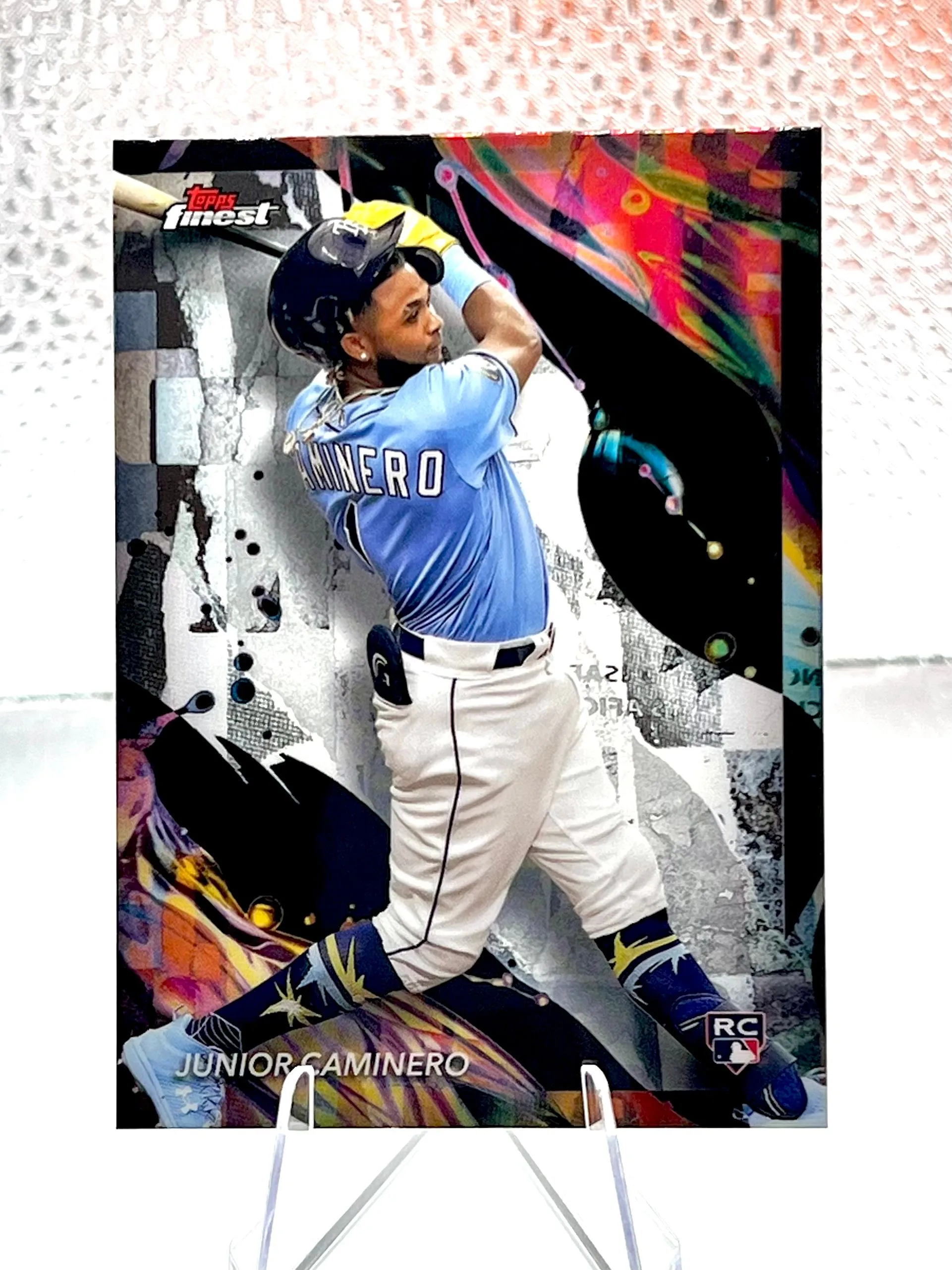 Product image for 2024 Topps Finest Junior Caminero RC Rookie #198 Uncommon Base Rays