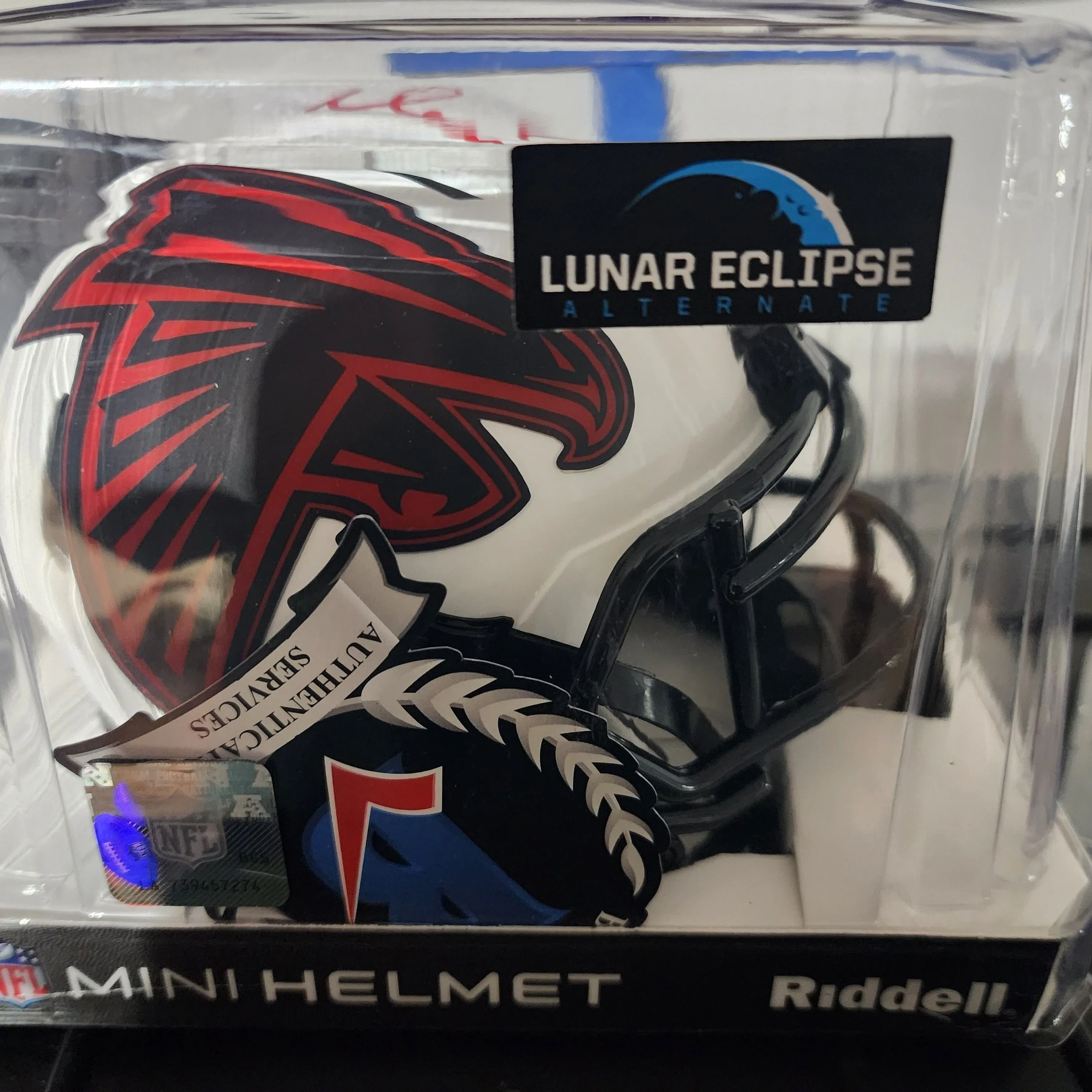 Product image for Matt Ryan monster lot signed helmet (BAS) and printing plate 