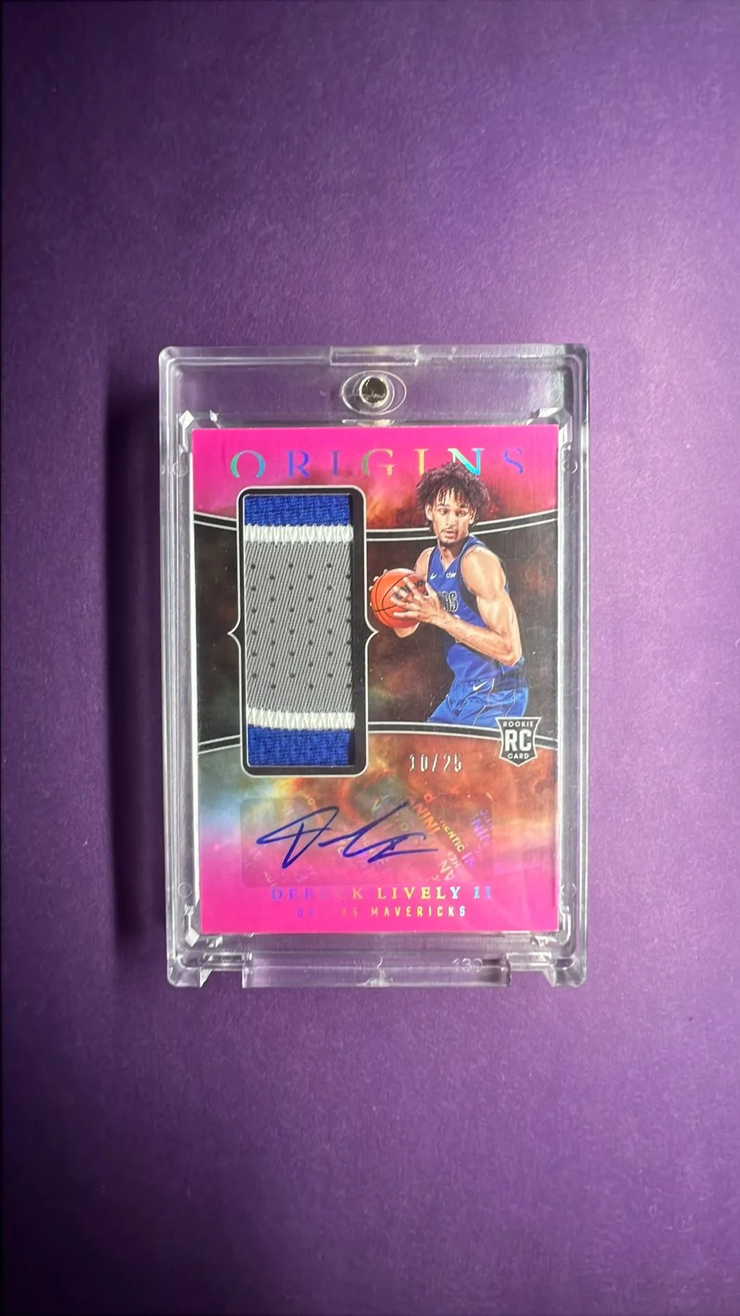 Product image for Origins Pink Dereck Lively III RPA /25 | Mavericks