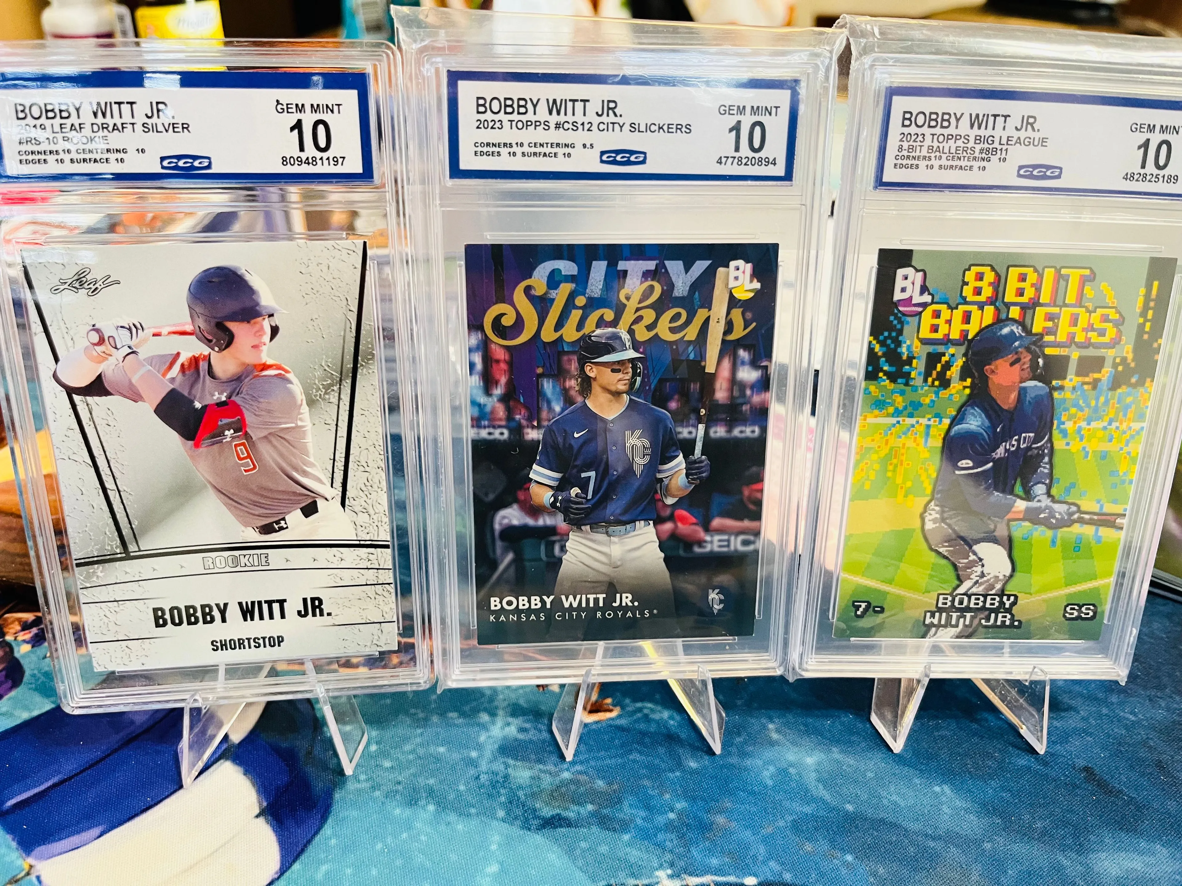 Product image for Three Bobby Witt Jr Gem Mint 10 Slabs!