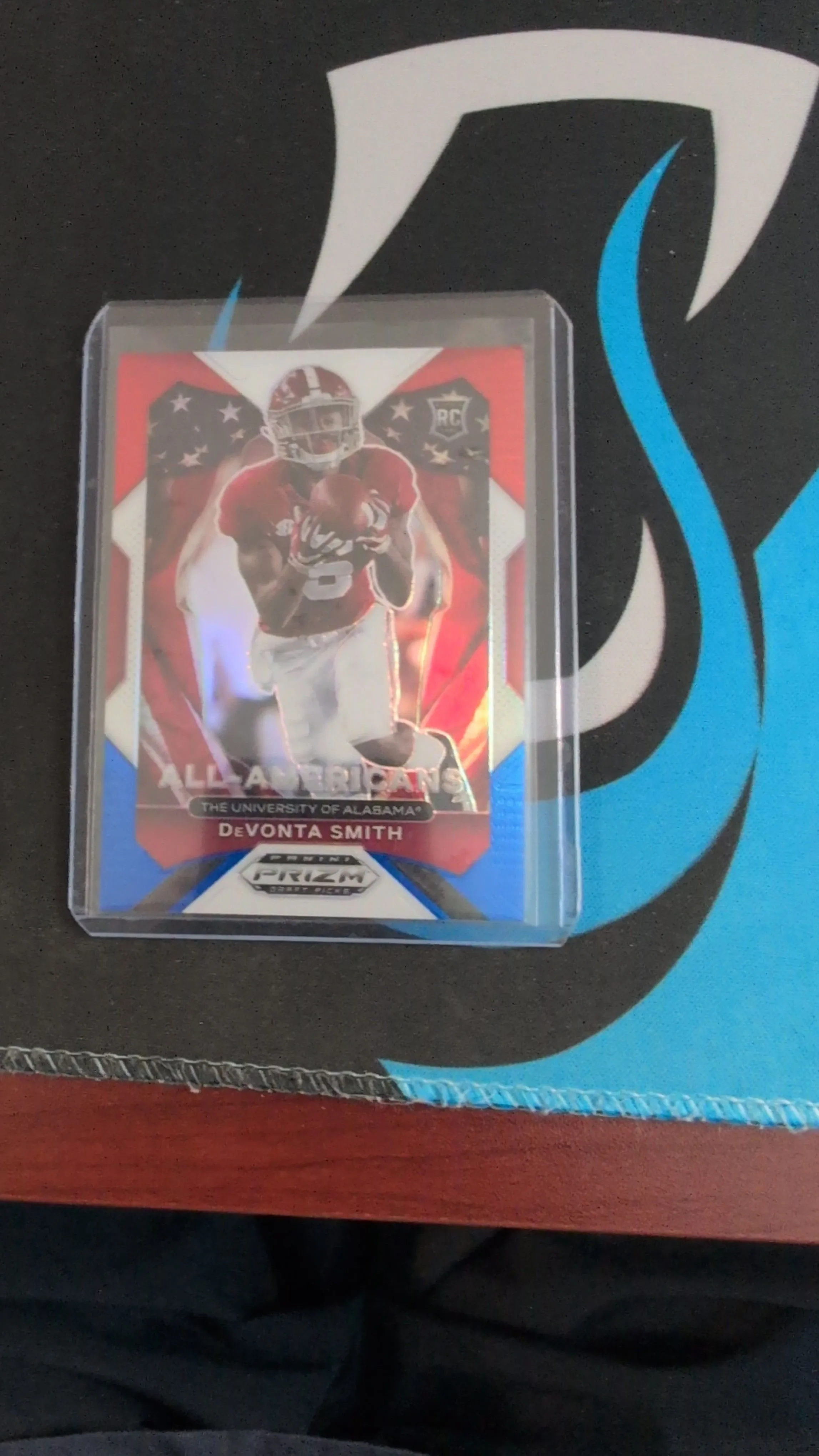 Product image for 2021 prizm draft picks All Americans red white and blue Devonta Smith RC