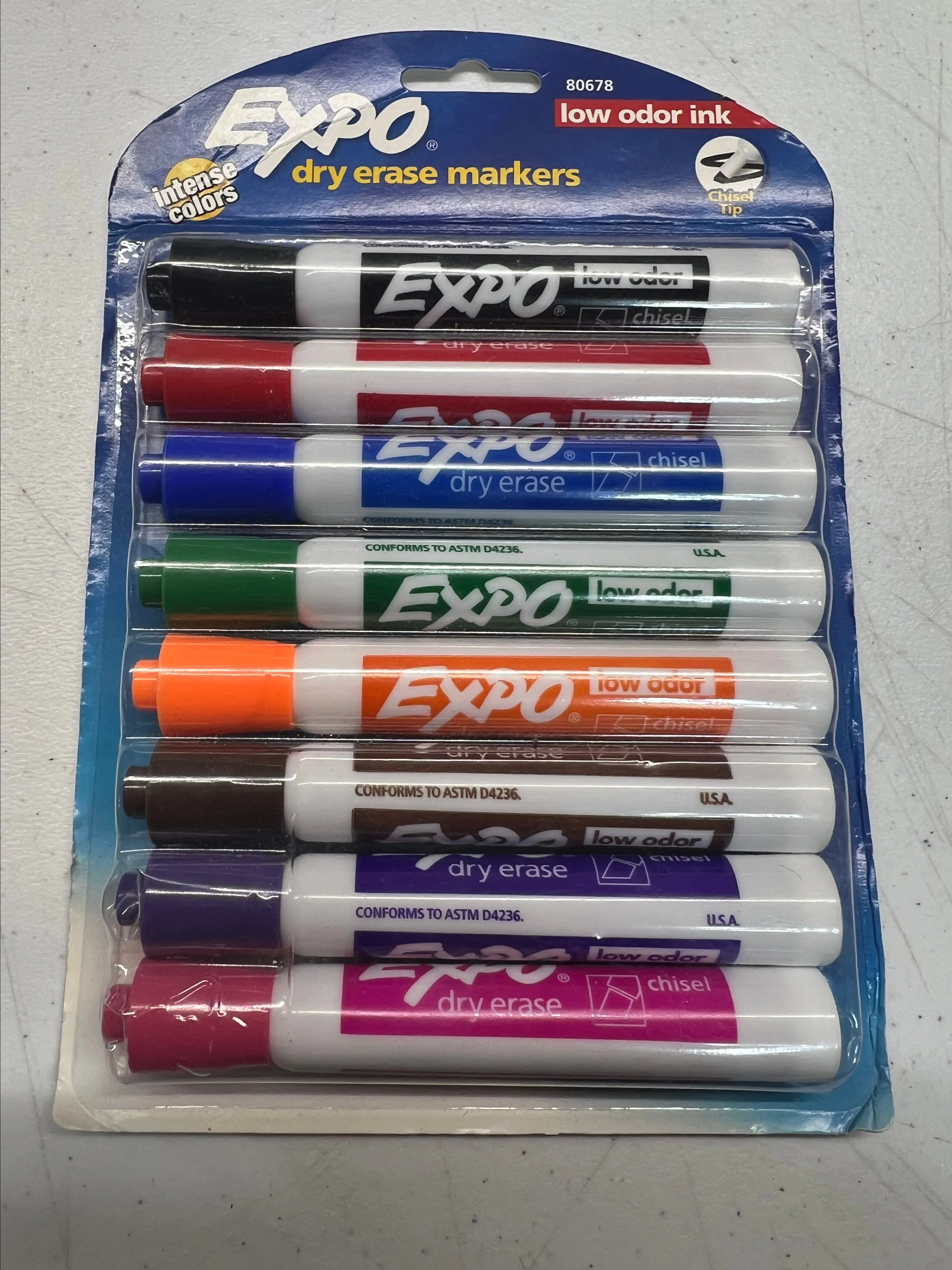Product image for Expo Dry Erase Markers – 8-Pack Chisel Tip, Low Odor, Intense Colors