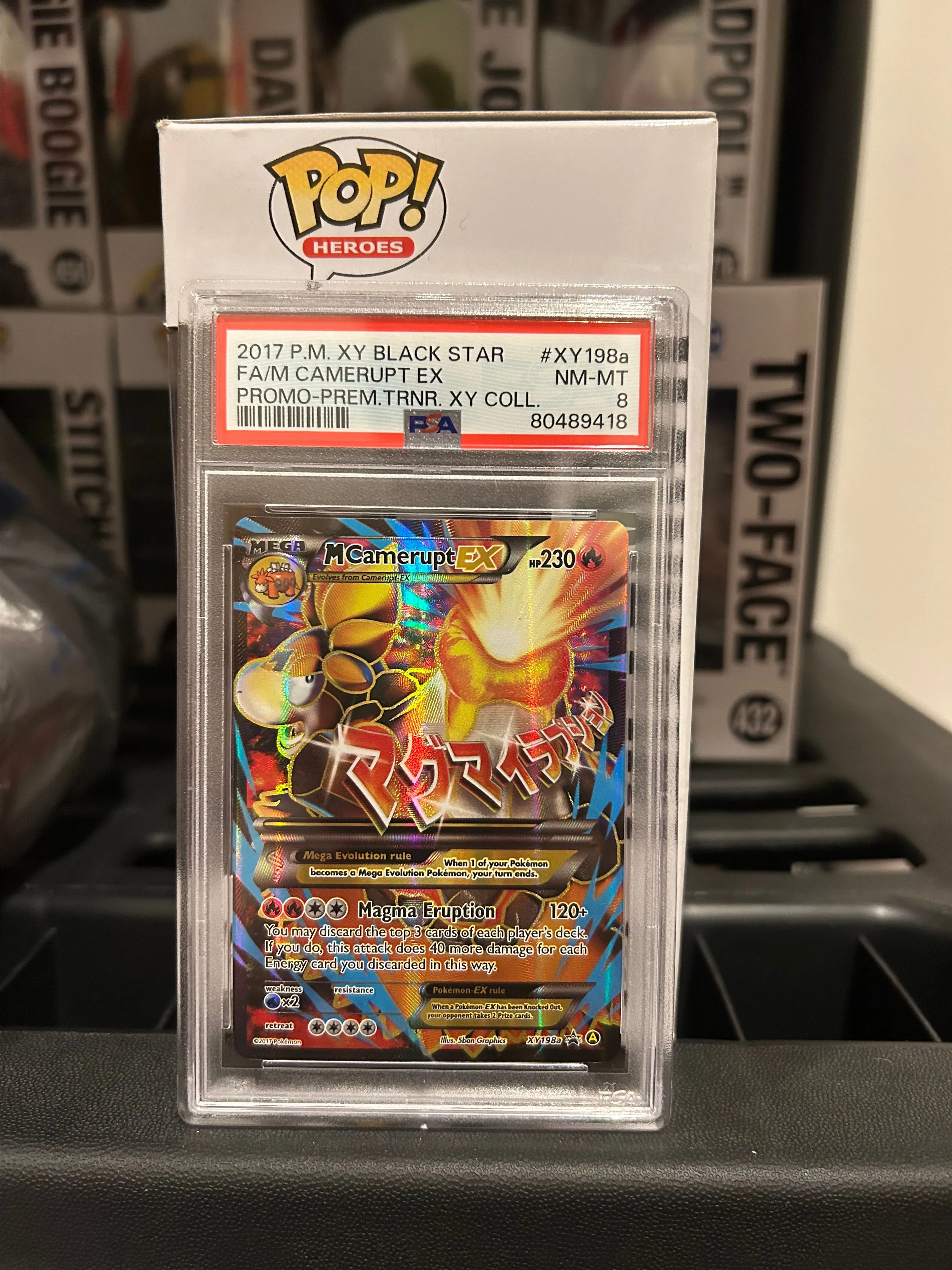 Product image for M Camerupt EX Full Art PSA 8